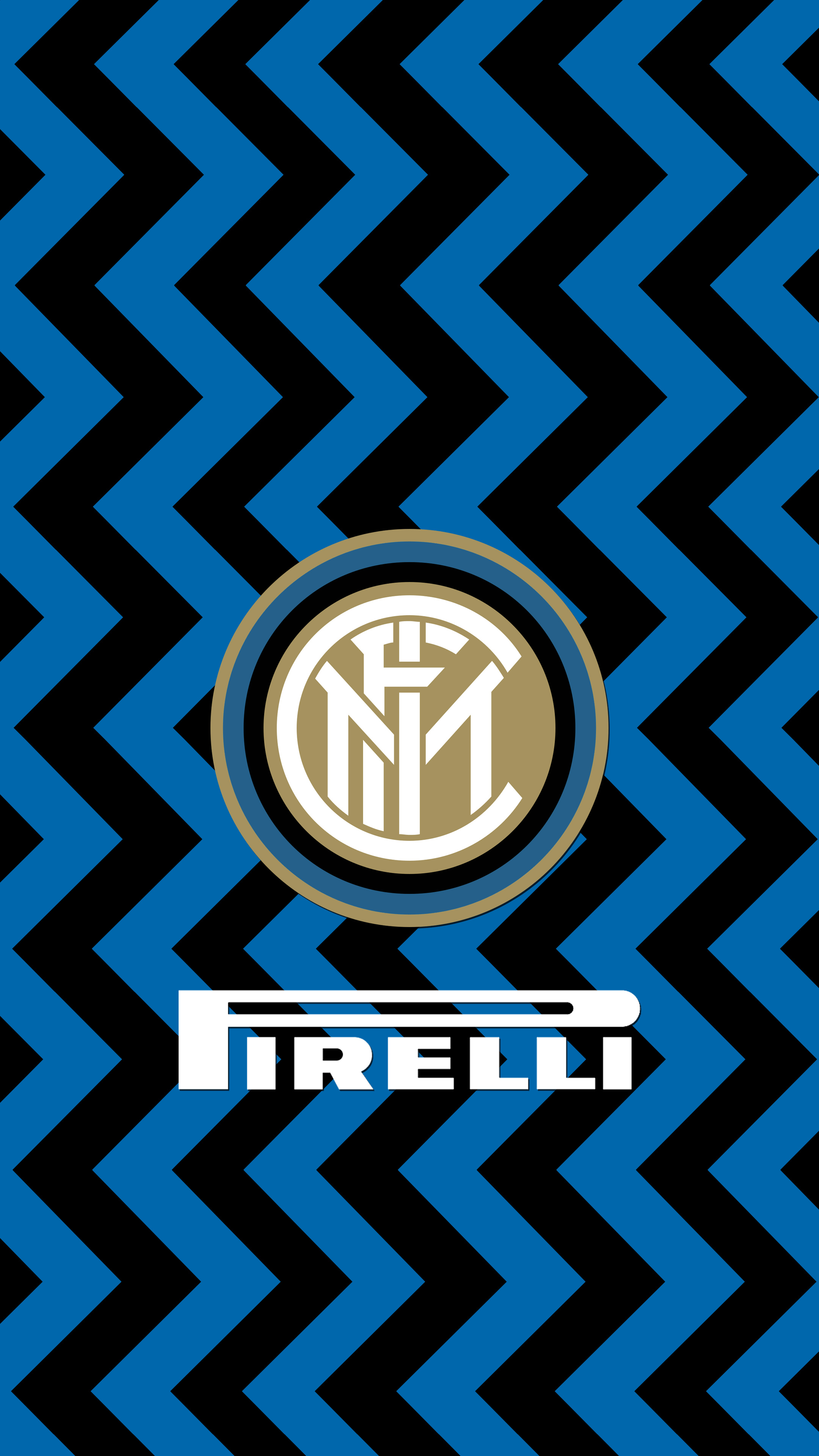 Inter: Football Club Internazionale Milano. 2160x3840 4K Background.