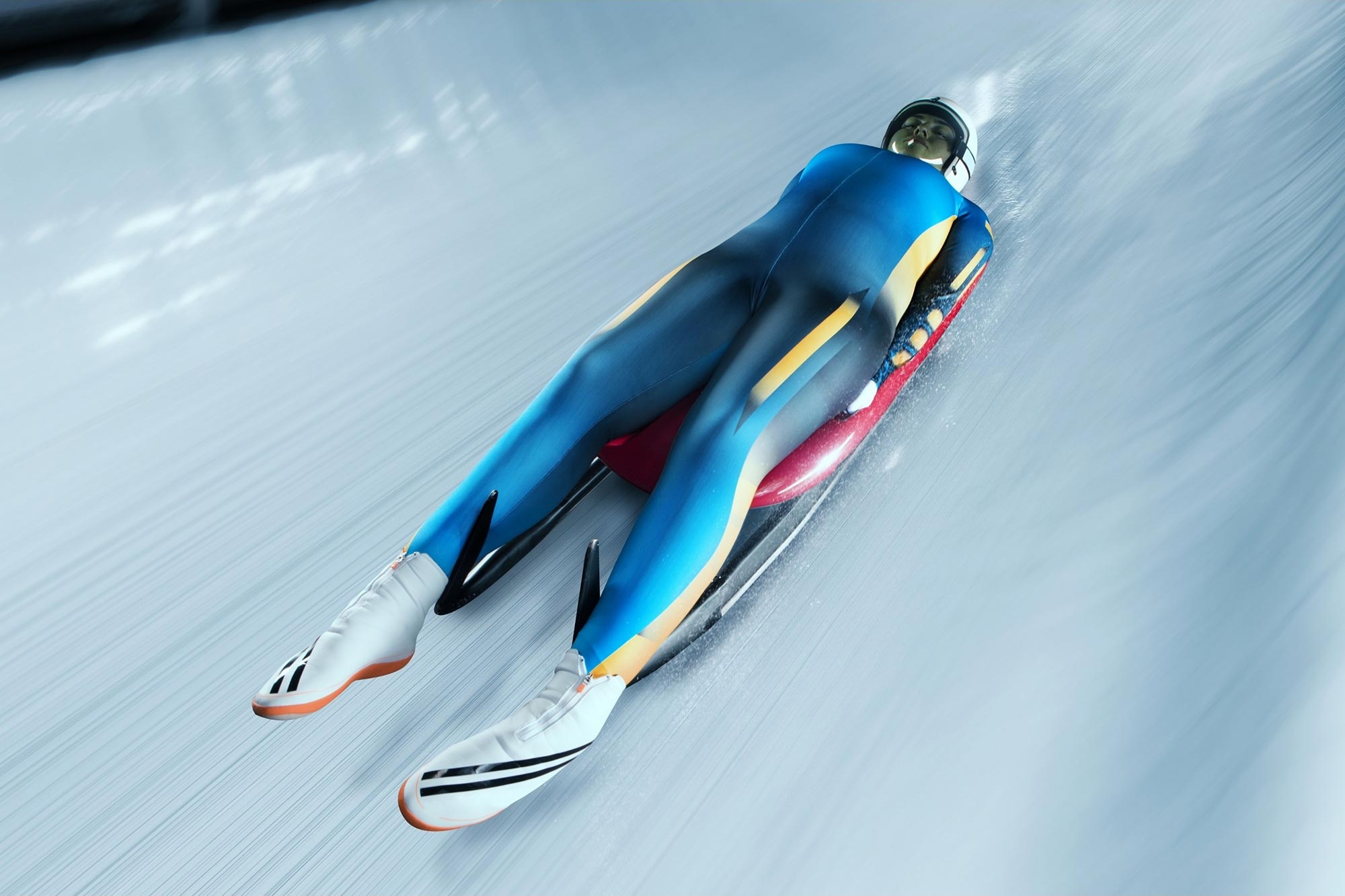 Luge: The high-speed sliding down an iced track, An extreme competitive winter sports discipline. 2000x1340 HD Wallpaper.