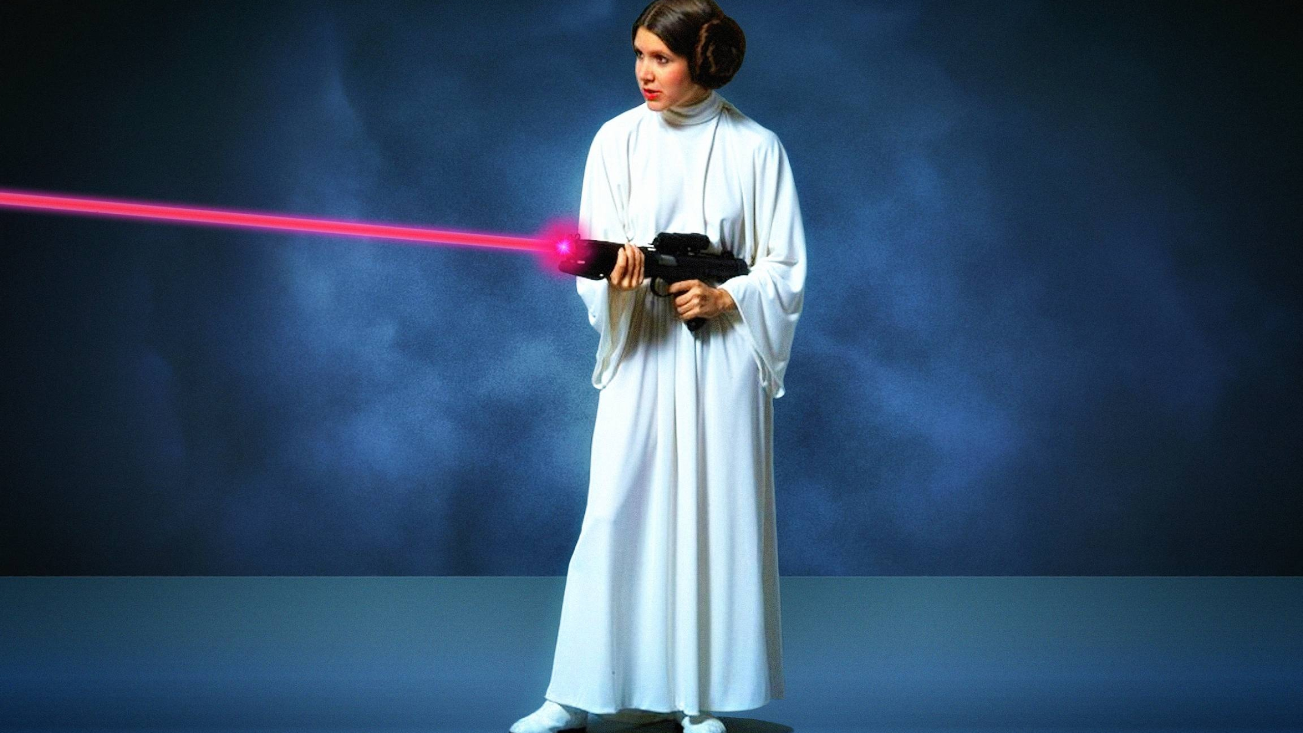 Carrie Fisher, Princess Leia, Wallpaper, 2560x1440 HD Desktop