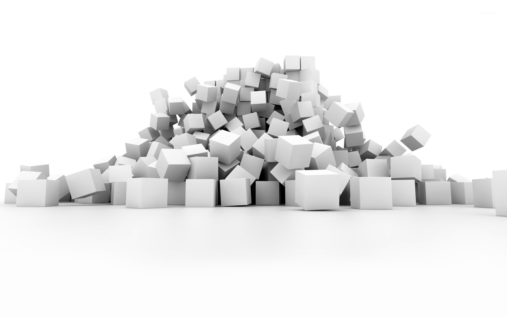 White Cube, 3D model, Clean lines, Minimalist aesthetic, Abstract geometry, 1920x1200 HD Desktop