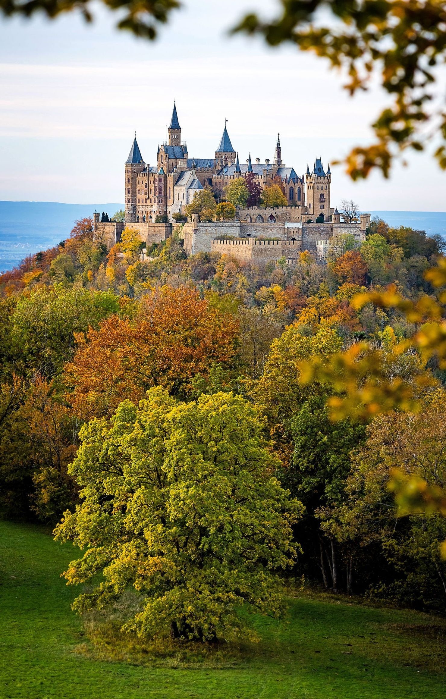 Castle: Burg Hohenzollern, One of the two well-known castles in southern Germany. 1480x2320 HD Background.