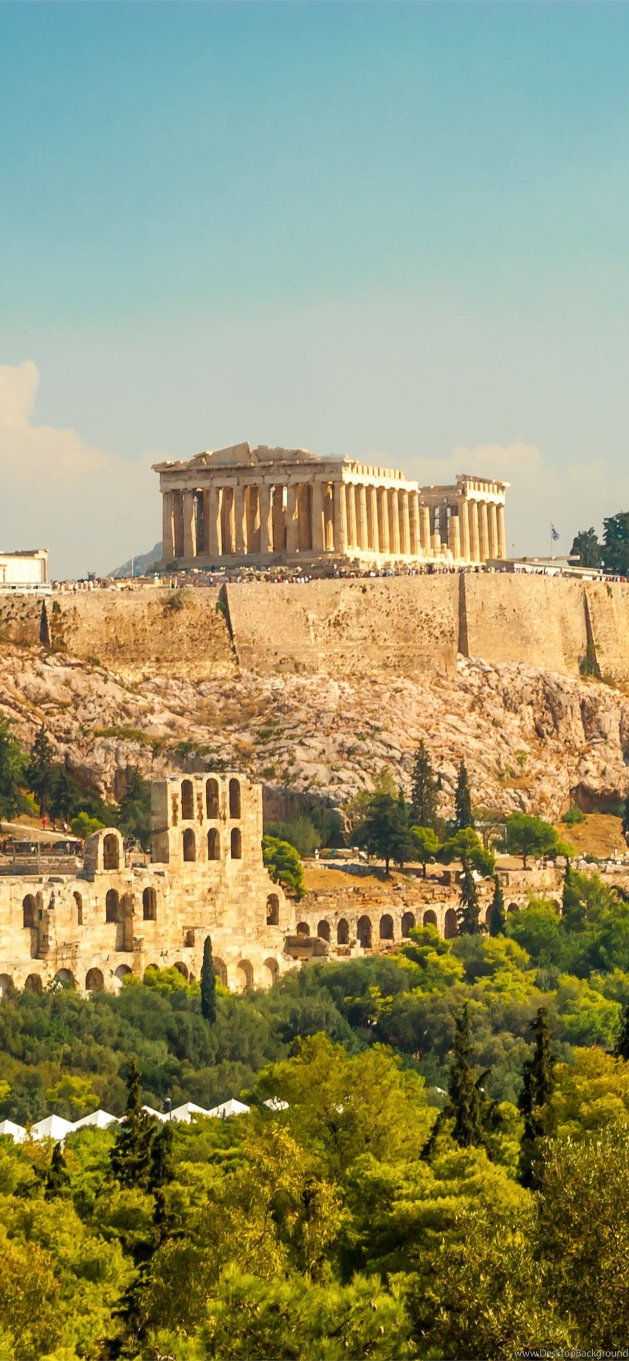 Acropolis iPhone wallpapers, Beautiful backgrounds, Greek architecture, 1290x2780 HD Handy