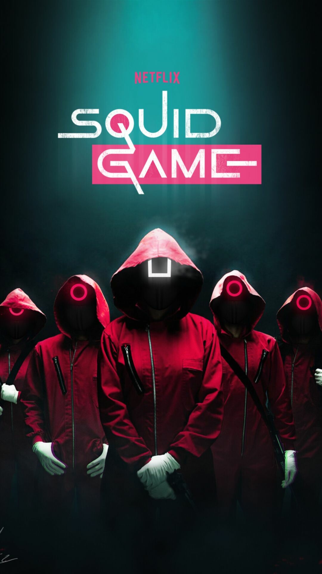 Netflix: Squid Game, An impressive TV show, Produced for the world's biggest streaming service. 1080x1920 Full HD Background.