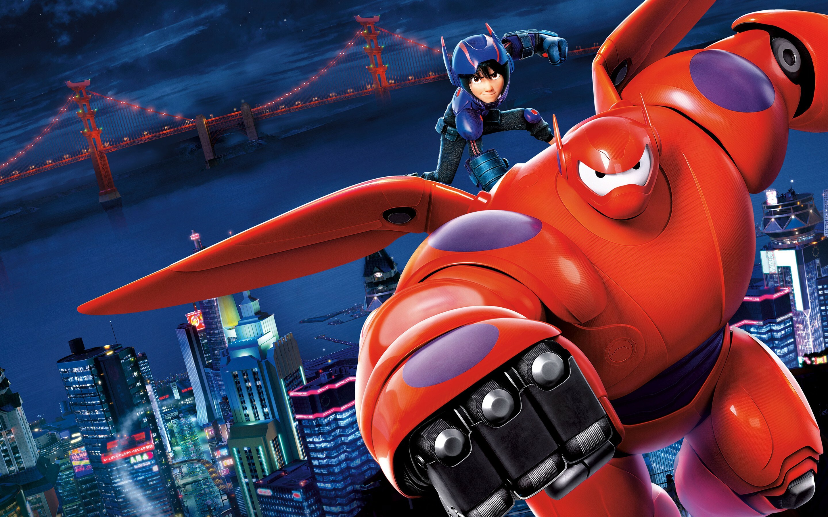 Big Hero 6: A superhero team combating a masked villain who is responsible for Tadashi's death. 2880x1800 HD Wallpaper.
