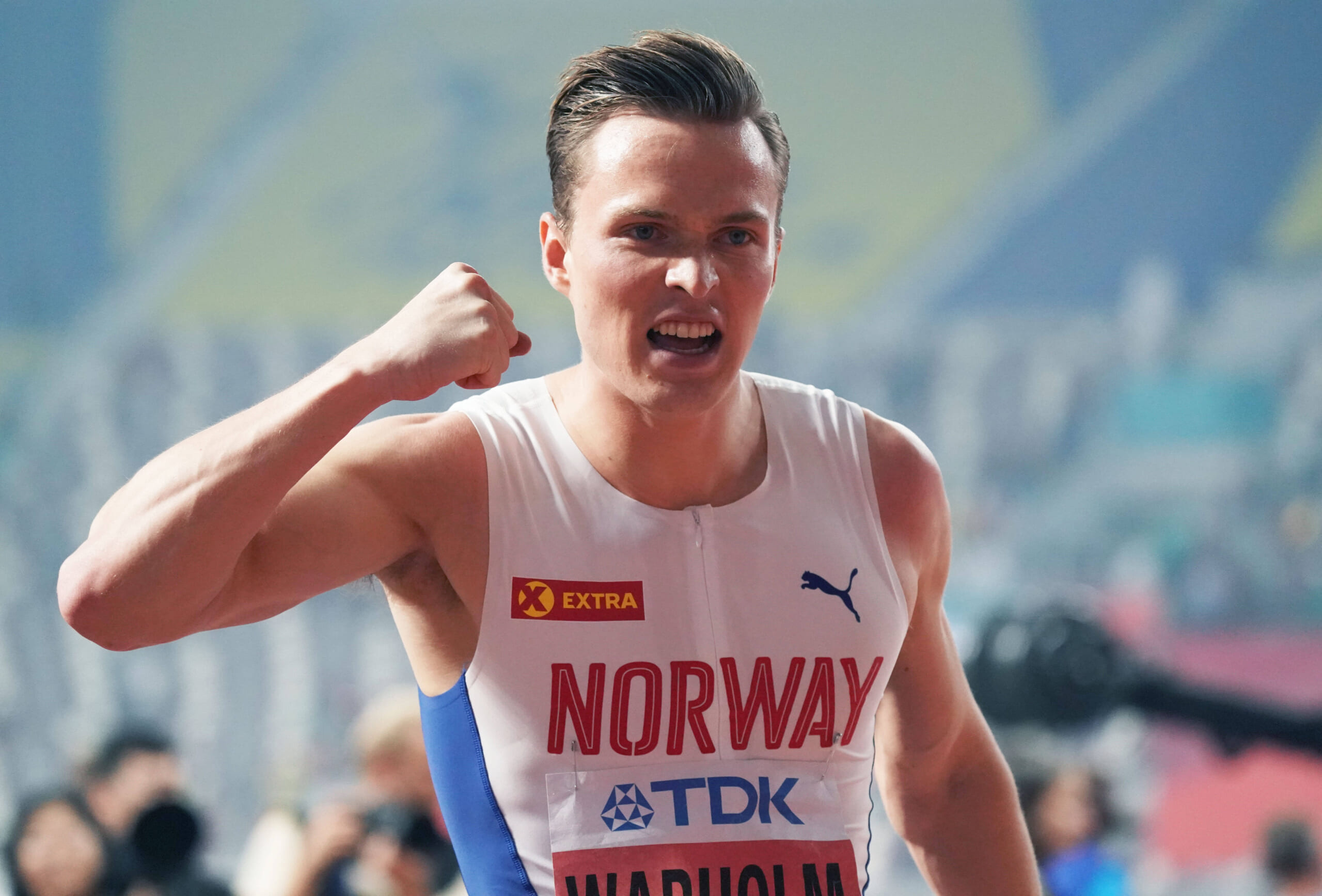 Karsten Warholm, Sets world record, 400m meter hurdles, 2560x1740 HD Desktop