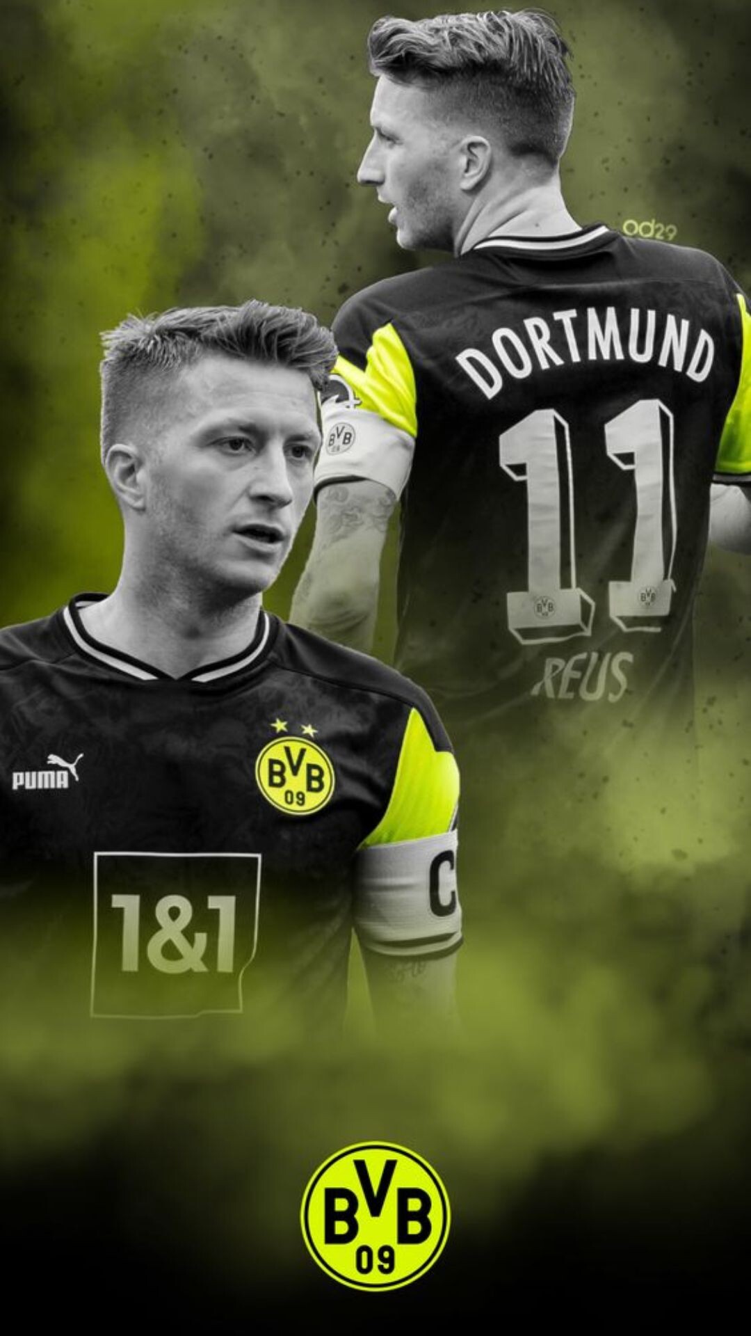 Germany Soccer Team: Marco Reus, An attacking midfielder, forward and the captain of the Bundesliga club Borussia Dortmund. 1080x1920 Full HD Wallpaper.