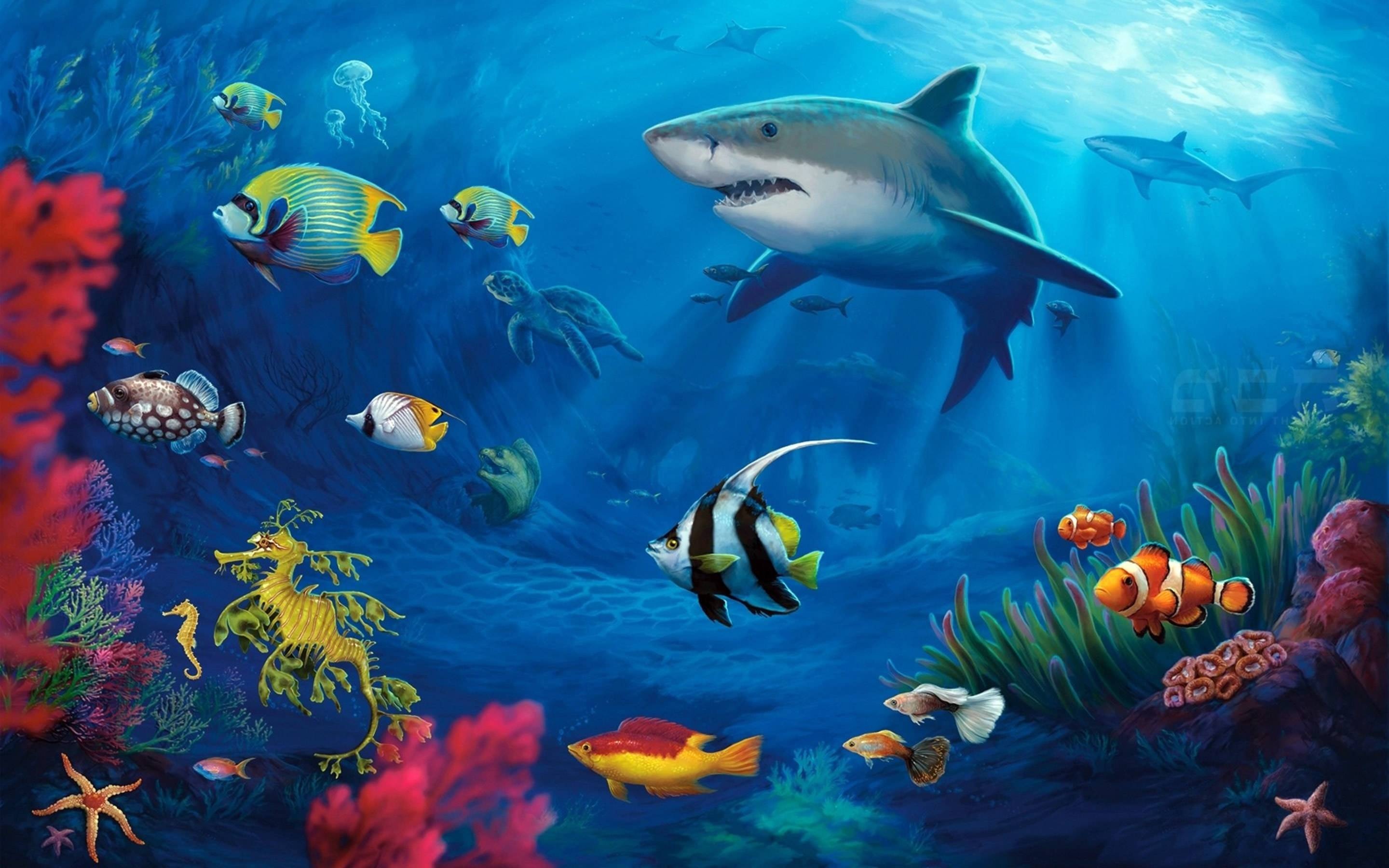 Shark, Aquarium Wallpaper, 2880x1800 HD Desktop