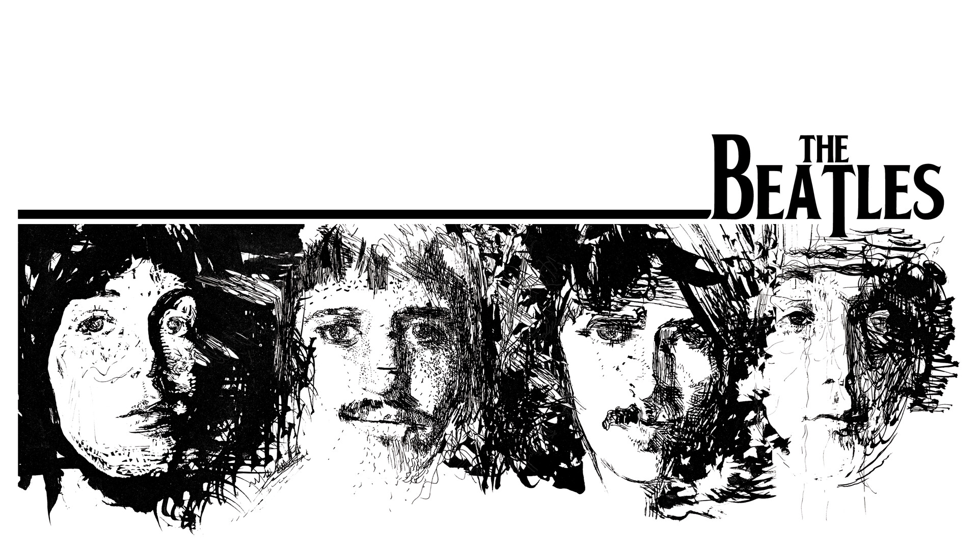 The Beatles: The band holds the record for most singles sold in the UK. 1920x1080 Full HD Wallpaper.