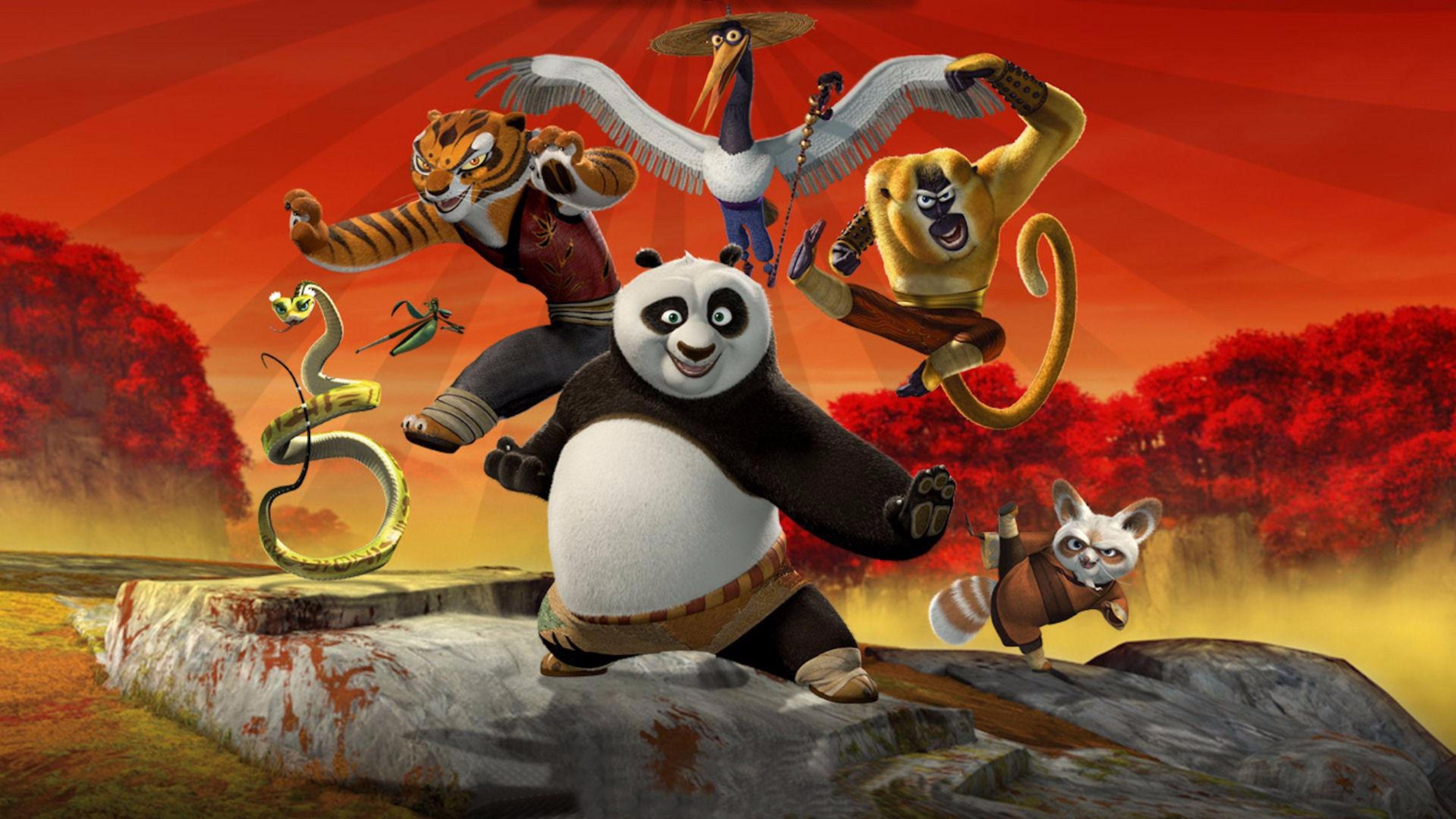 Master Shifu: Kung Fu Panda, Trainer of Po, the Furious Five, and Tai Lung. 3840x2160 4K Wallpaper.