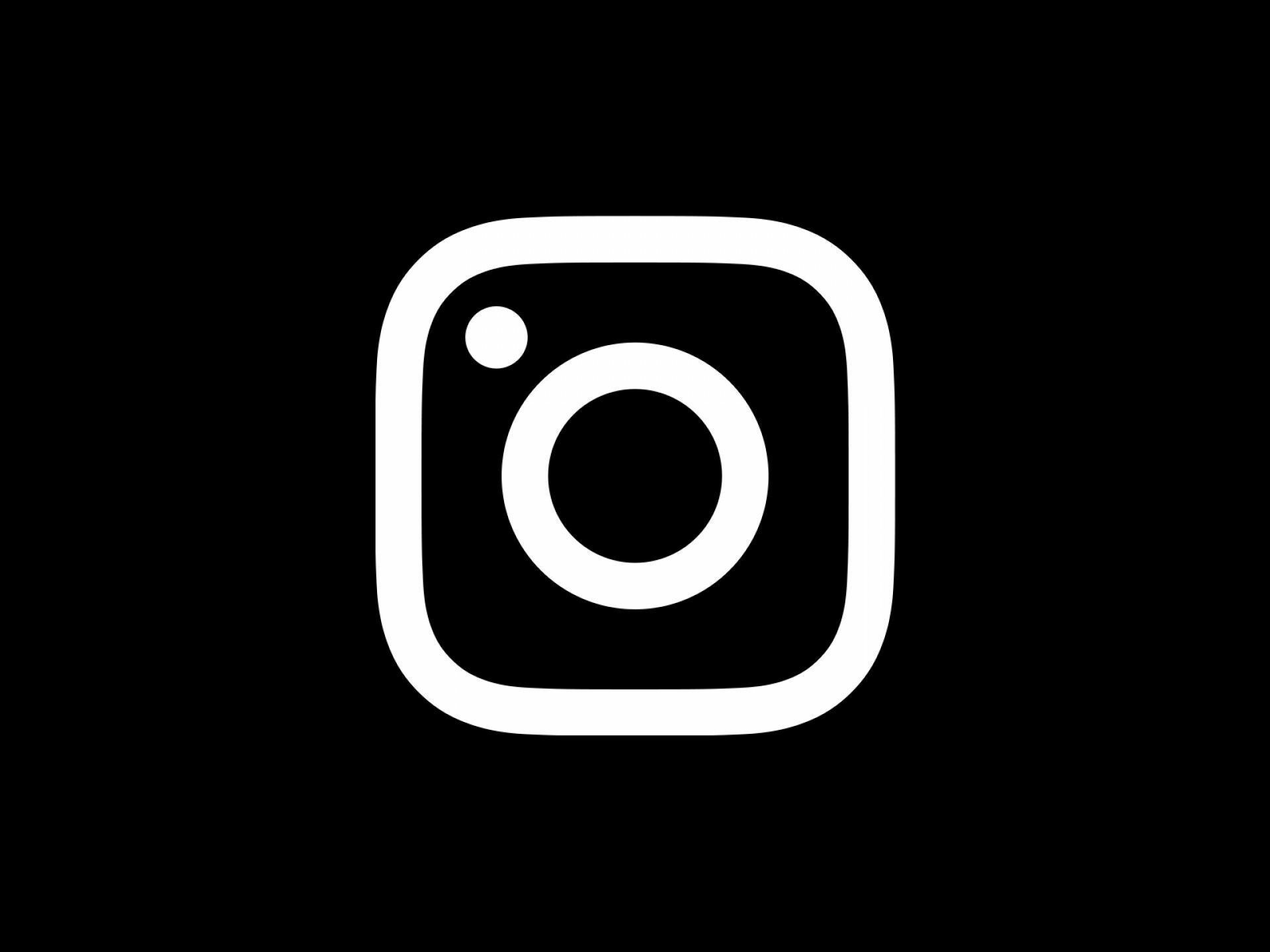 Instagram: A free online photo and short video social media platform, Black and white. 1920x1440 HD Background.