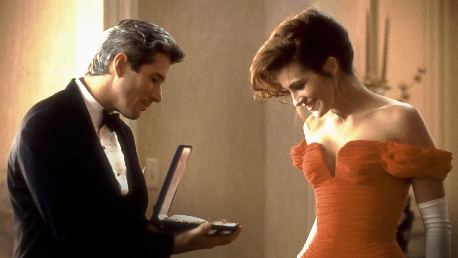 Pretty Woman (Movie): The romantic comedy about a lovelorn corporate raider and a sweet, wholesome streetwalker from Hollywood Boulevard. 1920x1080 Full HD Wallpaper.