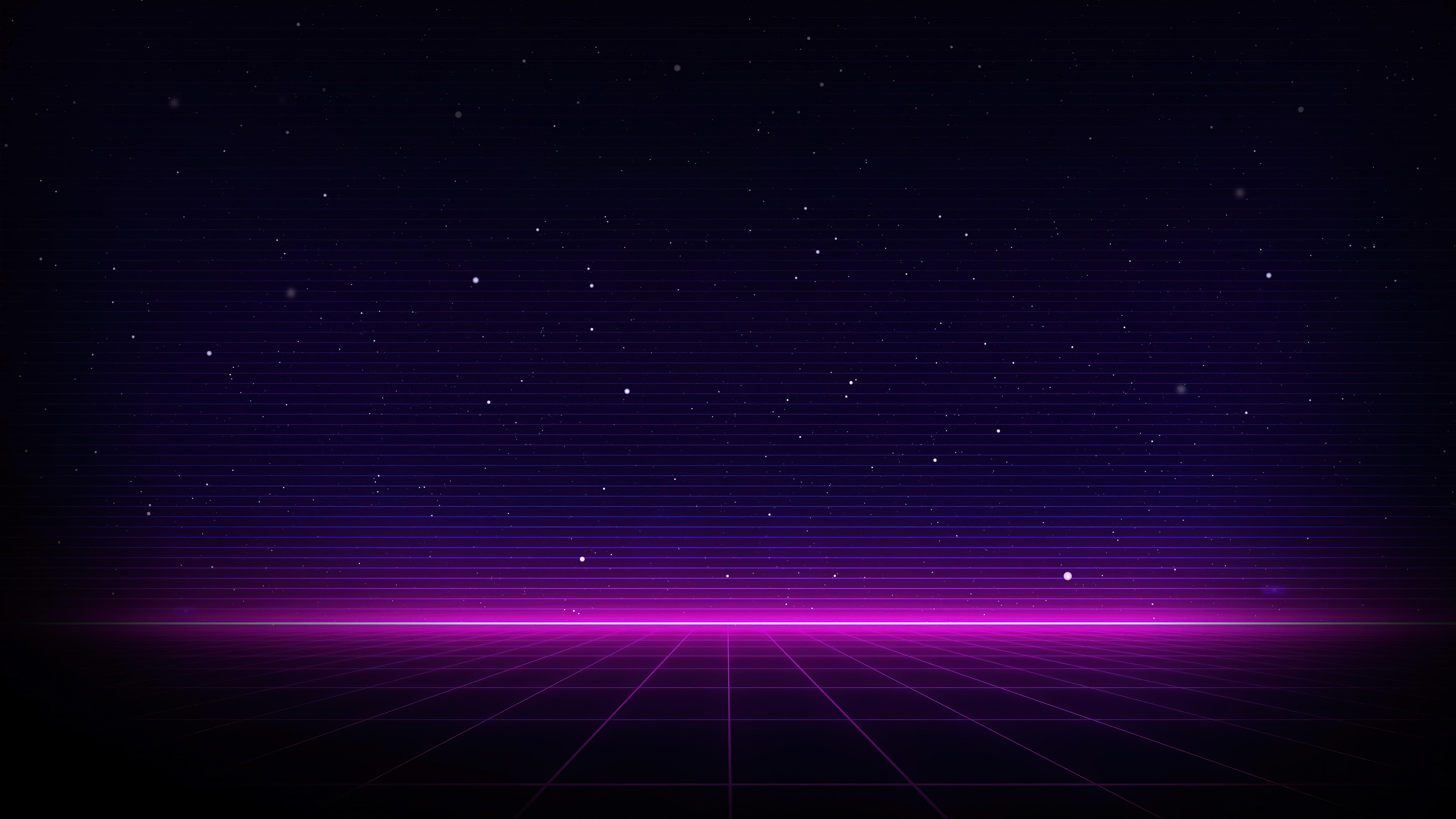 Glow in the Dark: Neon horizon, Shimmering astronomical object, Cosmic, Abstract. 3840x2160 4K Wallpaper.