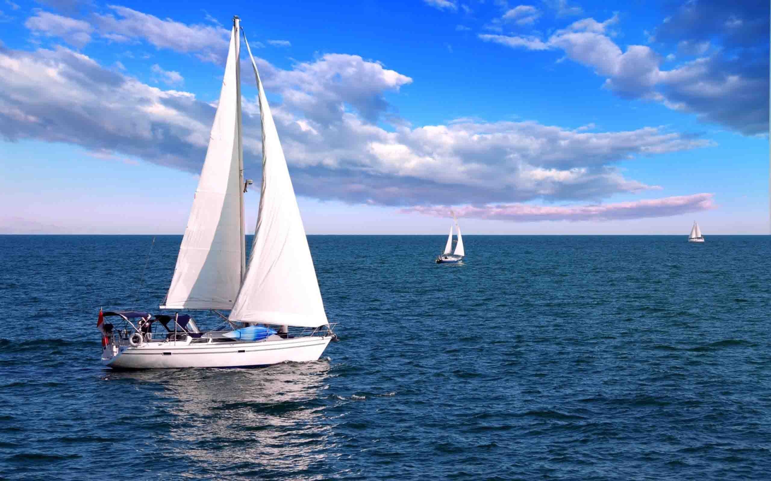 Sail Boat: A vessel with a single hull, The Commercial Yacht Code. 2560x1600 HD Wallpaper.