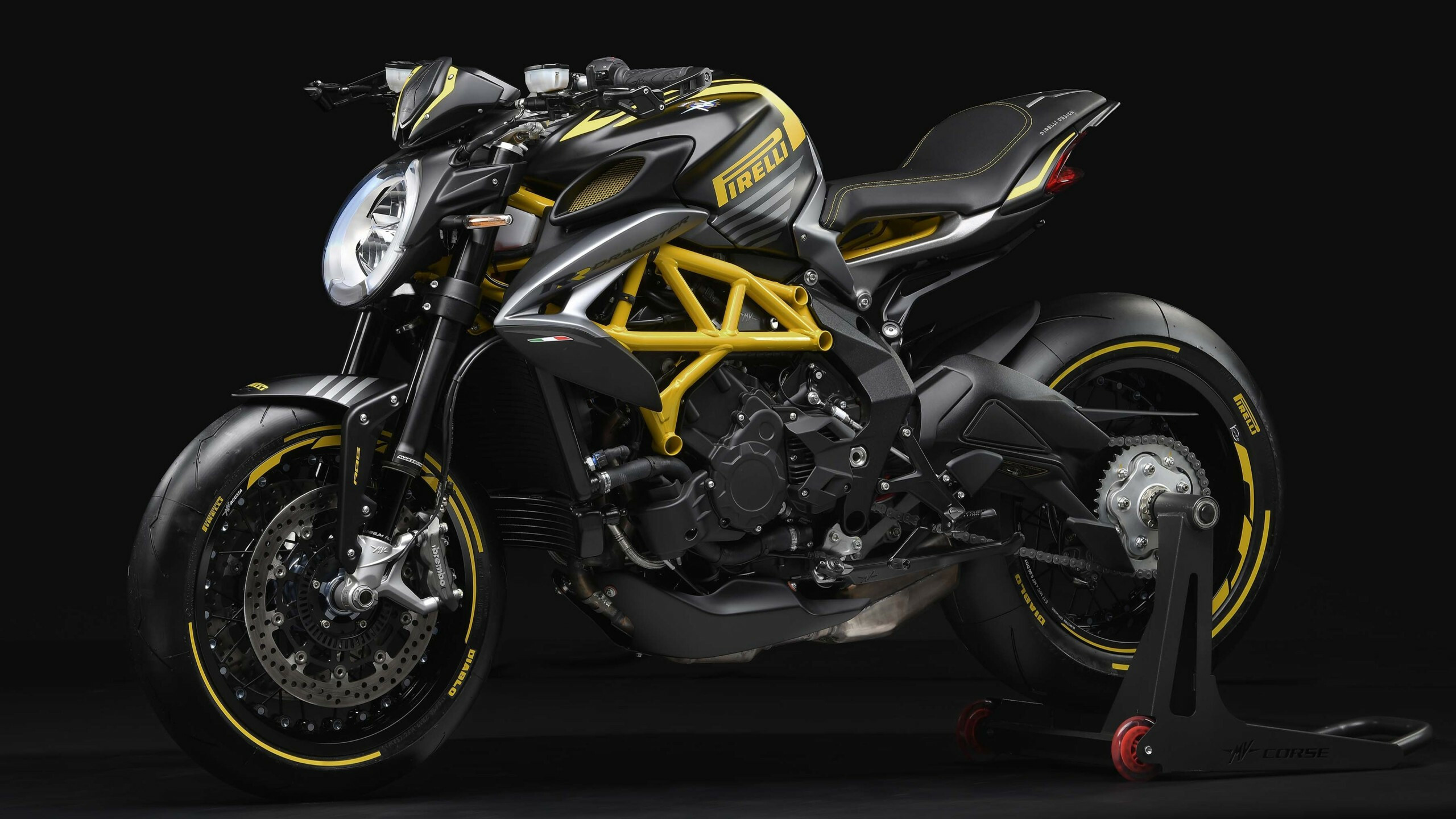 MV Agusta: Brutale 800 Rr Pirelli, A limited-edition model produced in collaboration with Pirelli and based on the 800 RR. 2560x1440 HD Wallpaper.