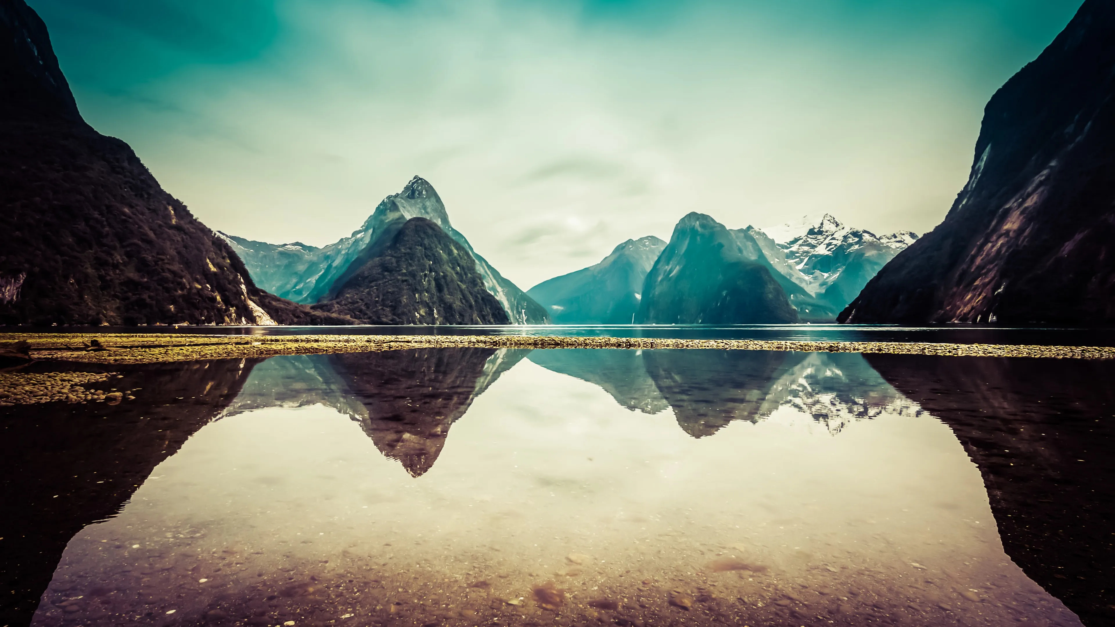 Milford Sound, Mountains, Reflection, Widescreen, 3840x2160 4K Desktop