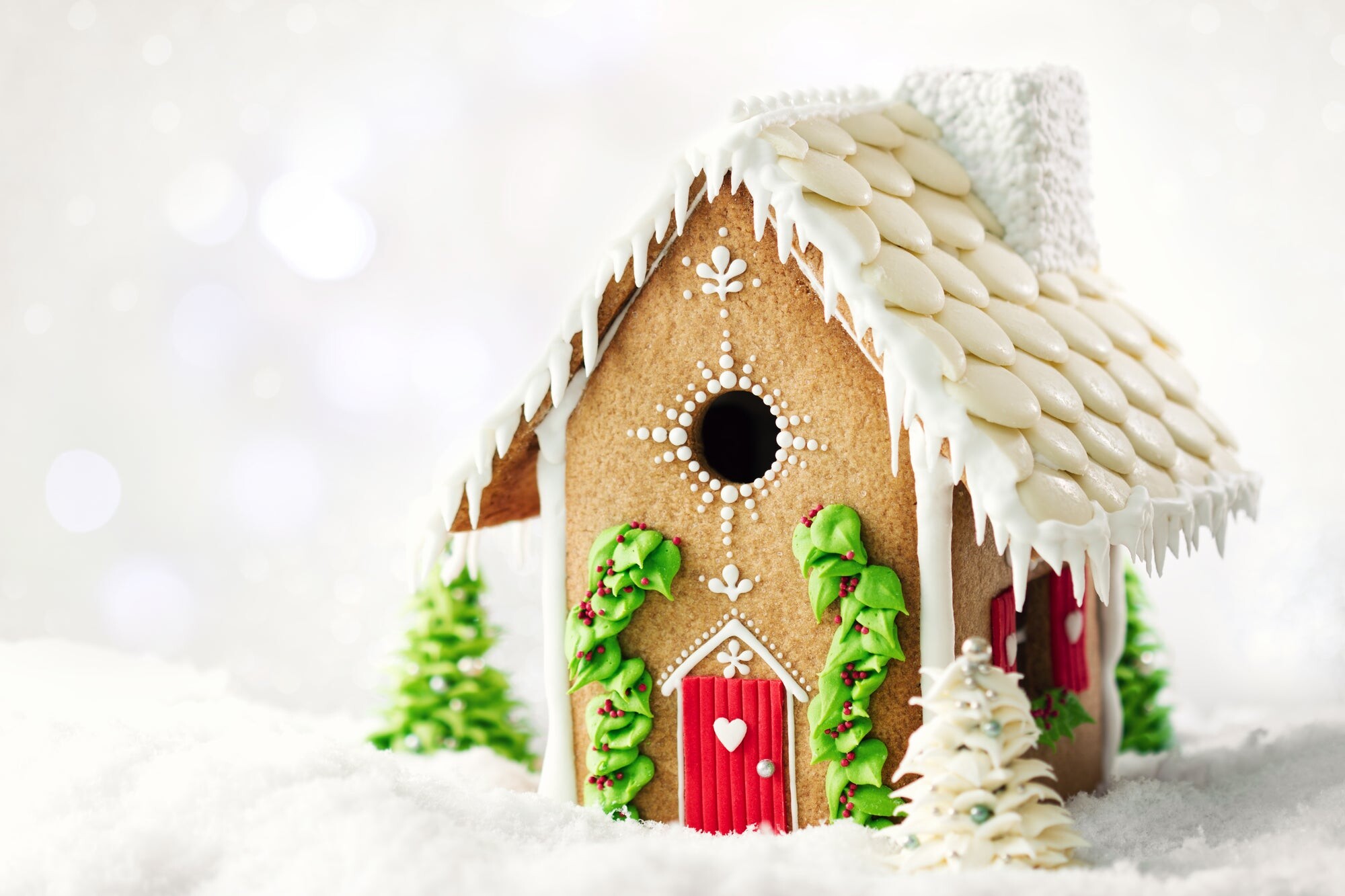 Gingerbread House: Construction elaborately detailed, Gingerbread, Spellbinding constructions. 2000x1340 HD Wallpaper.