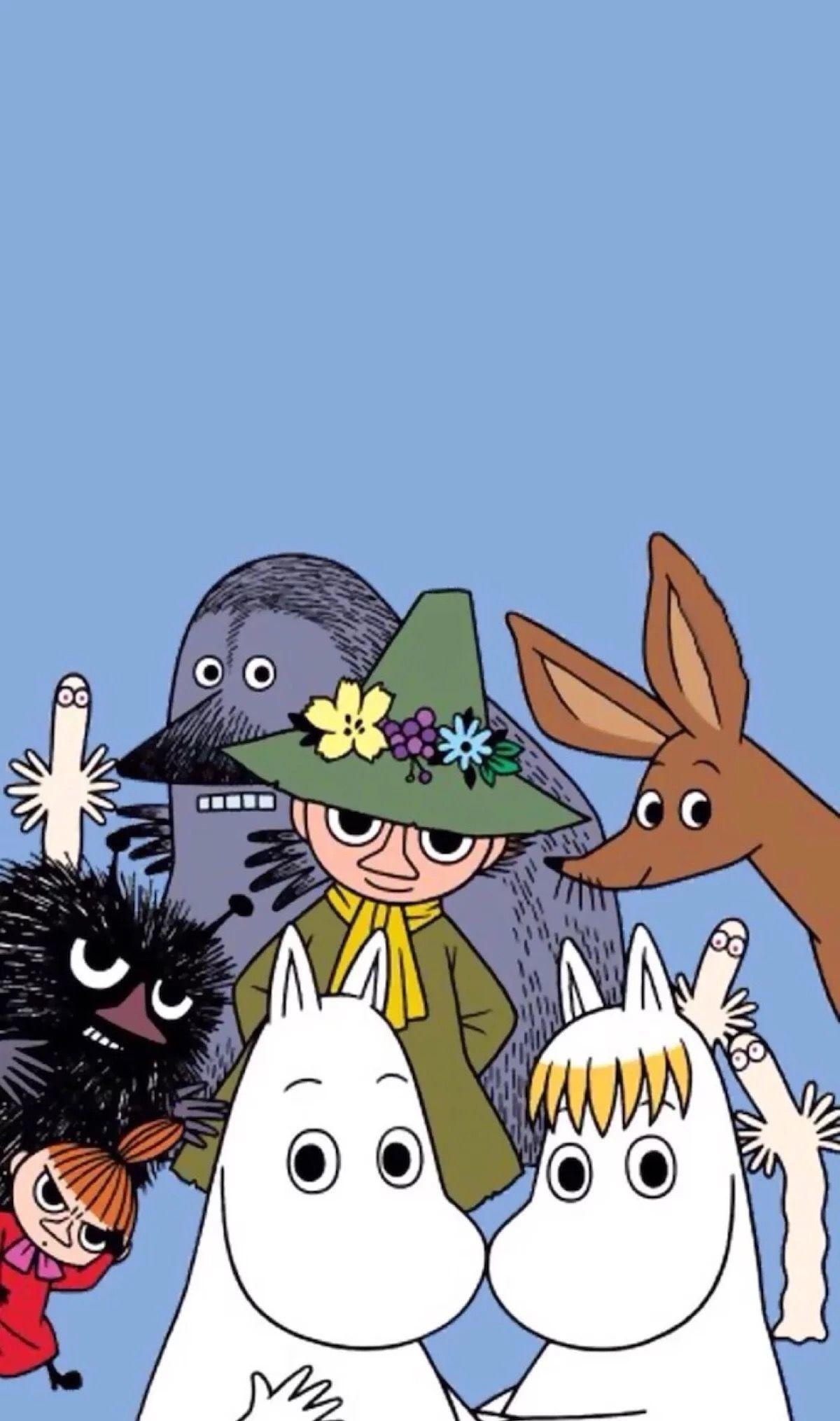 Moomin: The inhabitants of Moominvalley, a beautiful land where the only ambition is to “live in peace, plant potatoes, and dream”. 1200x2030 HD Background.