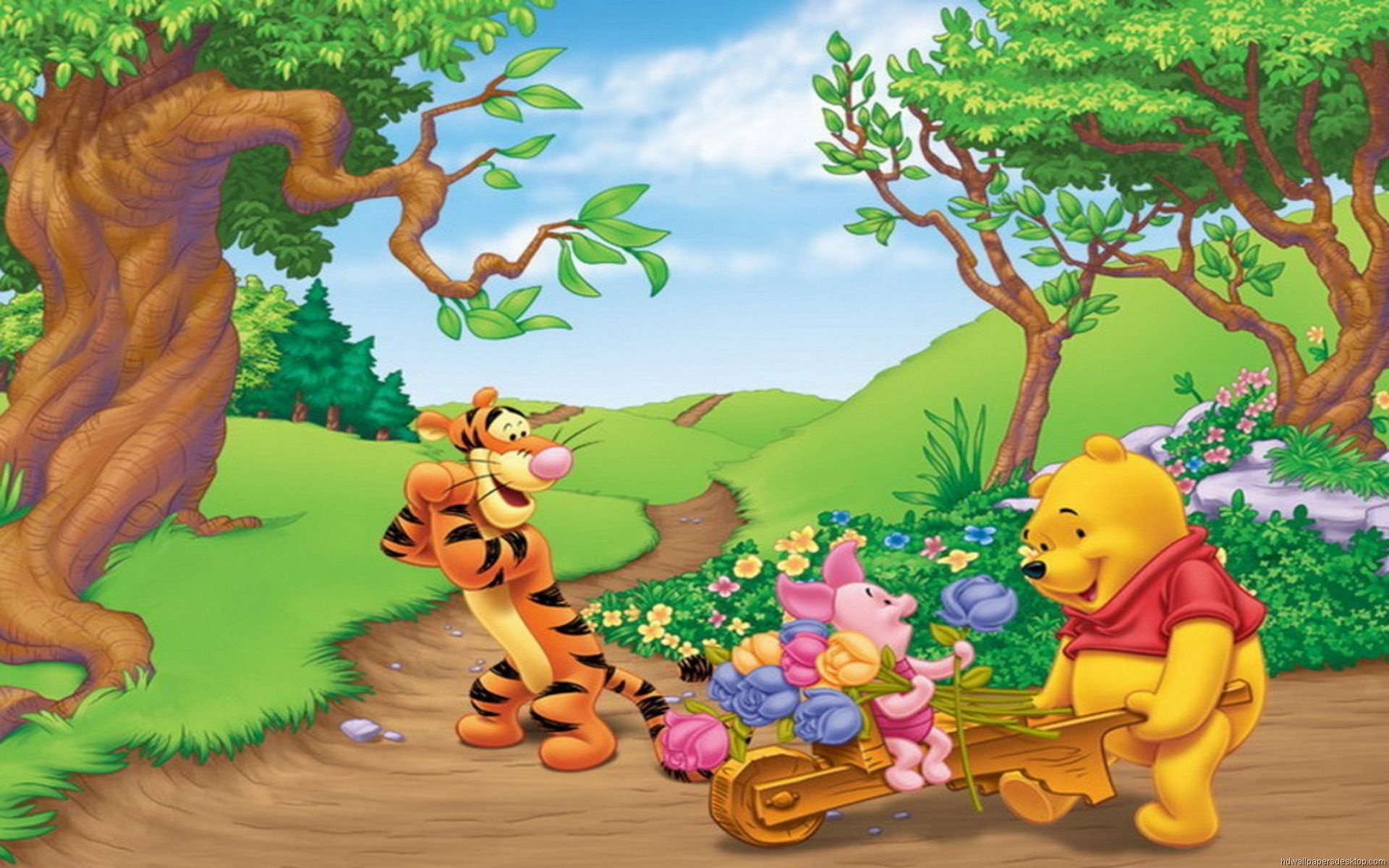Winnie the Pooh Animation, Spring, 4K, HD, 1920x1200 HD Desktop