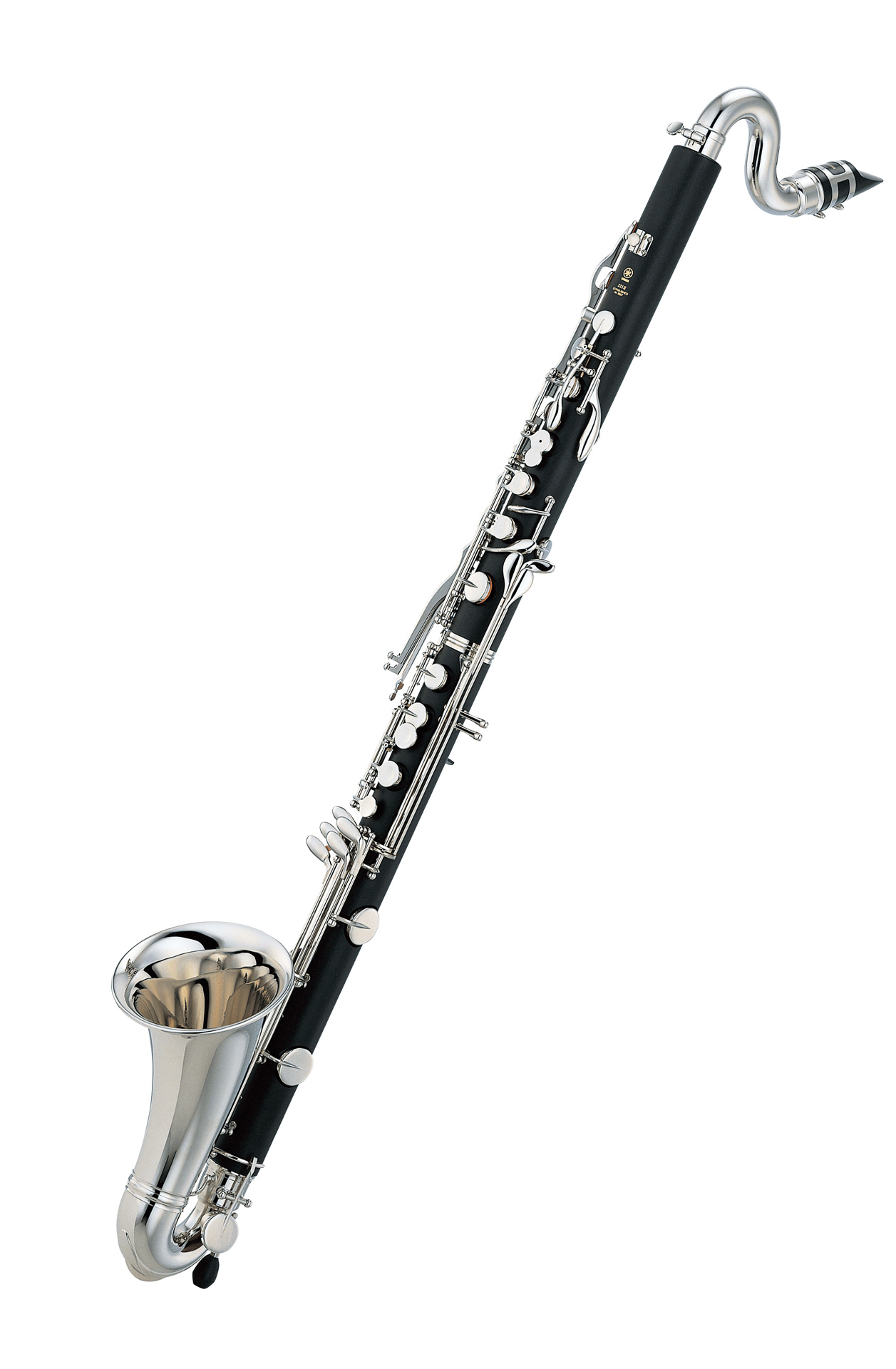 Clarinet: Yamaha Bb Bass Clarinet YCL-221S, Boehm system, 20 keys, 7 covered finger holes, ABS resin model. 1260x1920 HD Wallpaper.