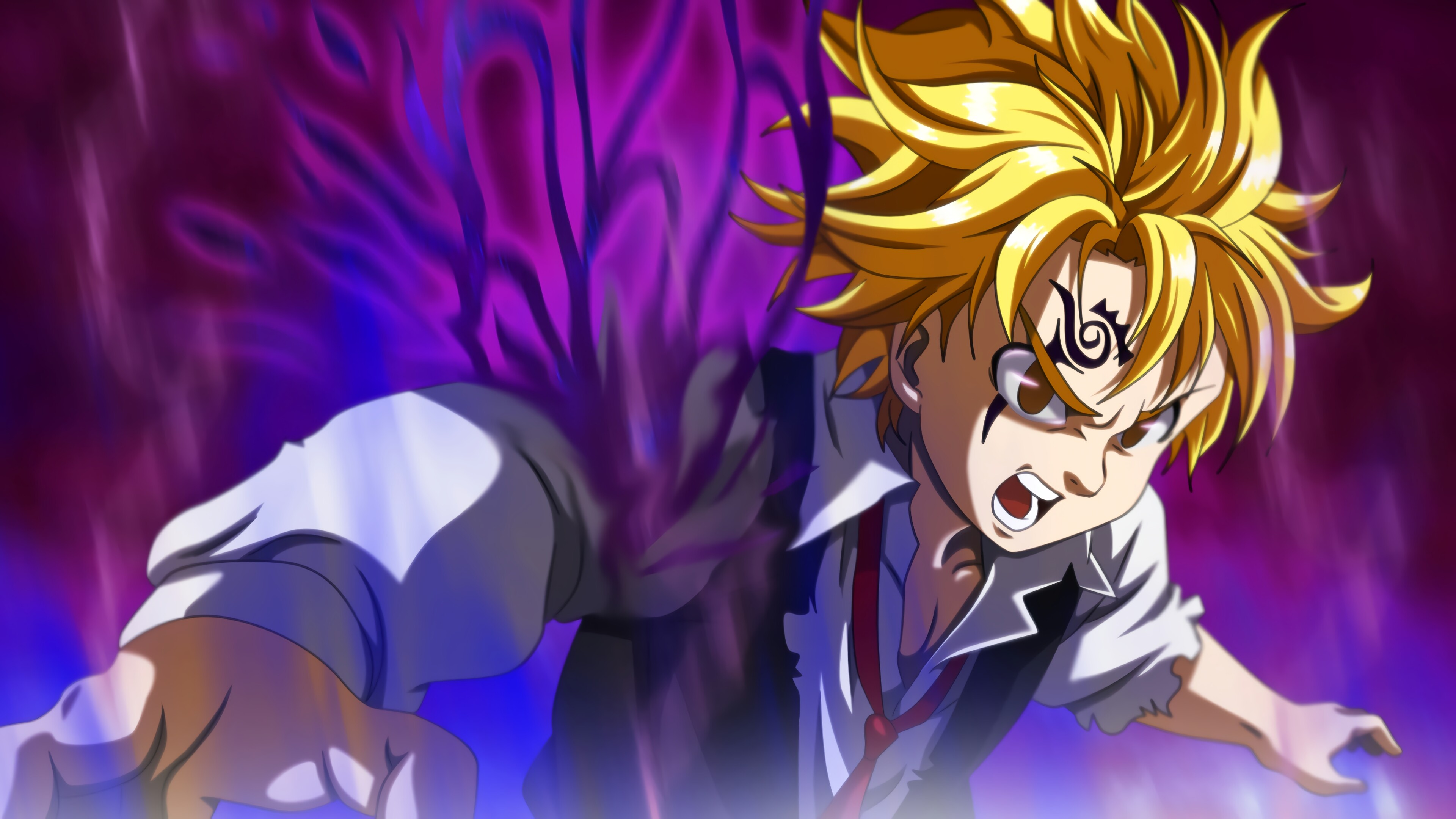 The Seven Deadly Sins: Meliodas, the owner of the renowned tavern Boar Hat, Anime. 3840x2160 4K Background.