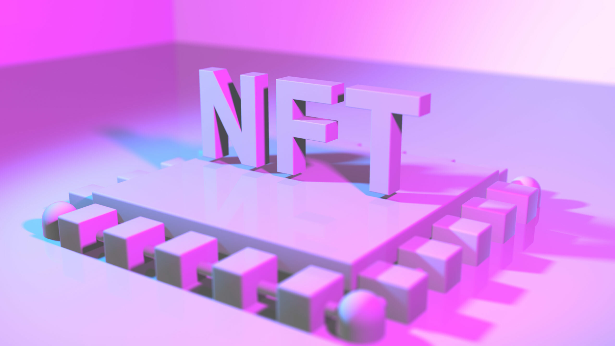 NFT: Cryptographic tokens that cannot be replicated. 2560x1440 HD Wallpaper.