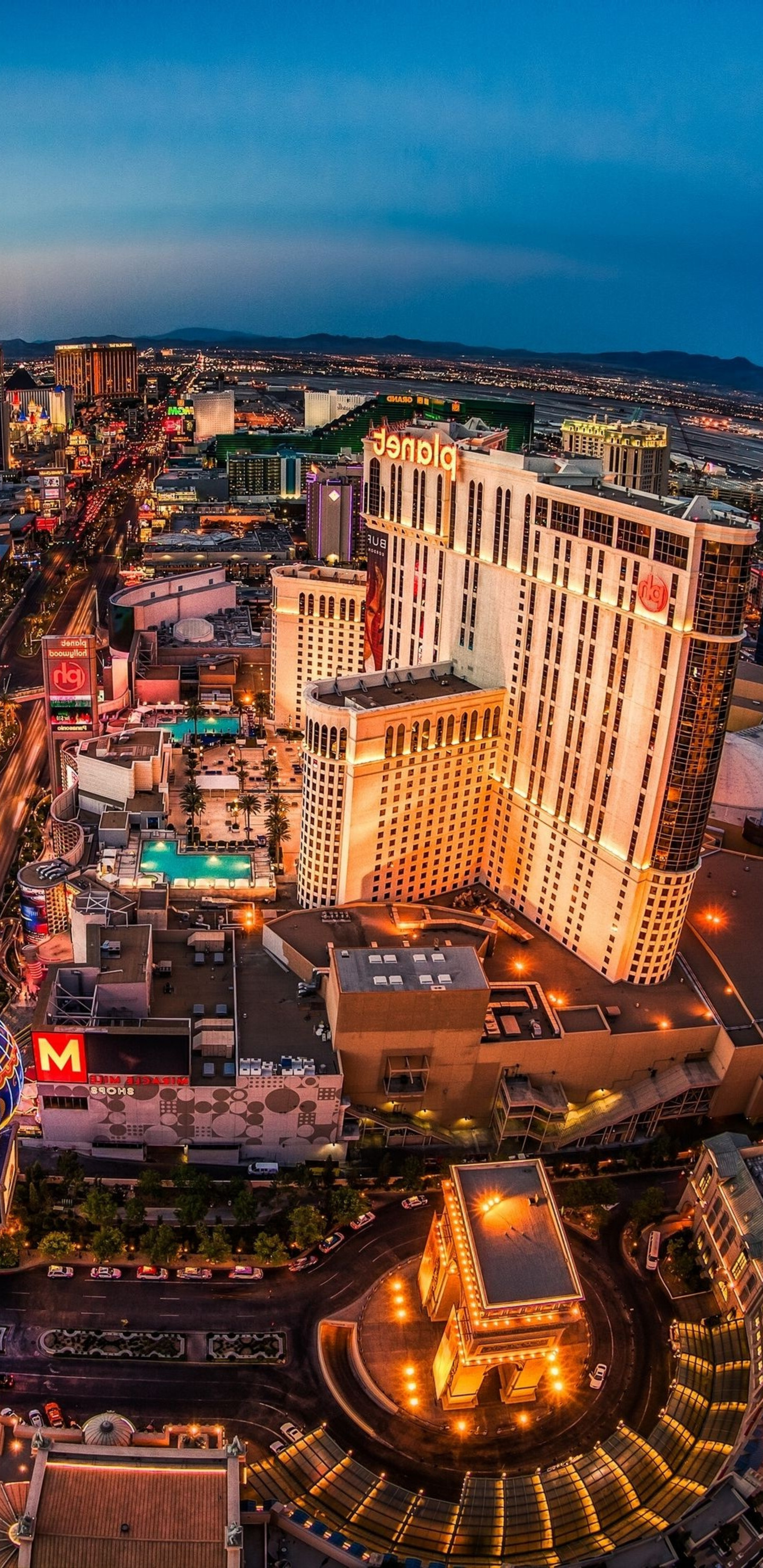 Las Vegas, City lights, Samsung Galaxy Note 9, HD wallpapers, 1440x2960 HD Phone