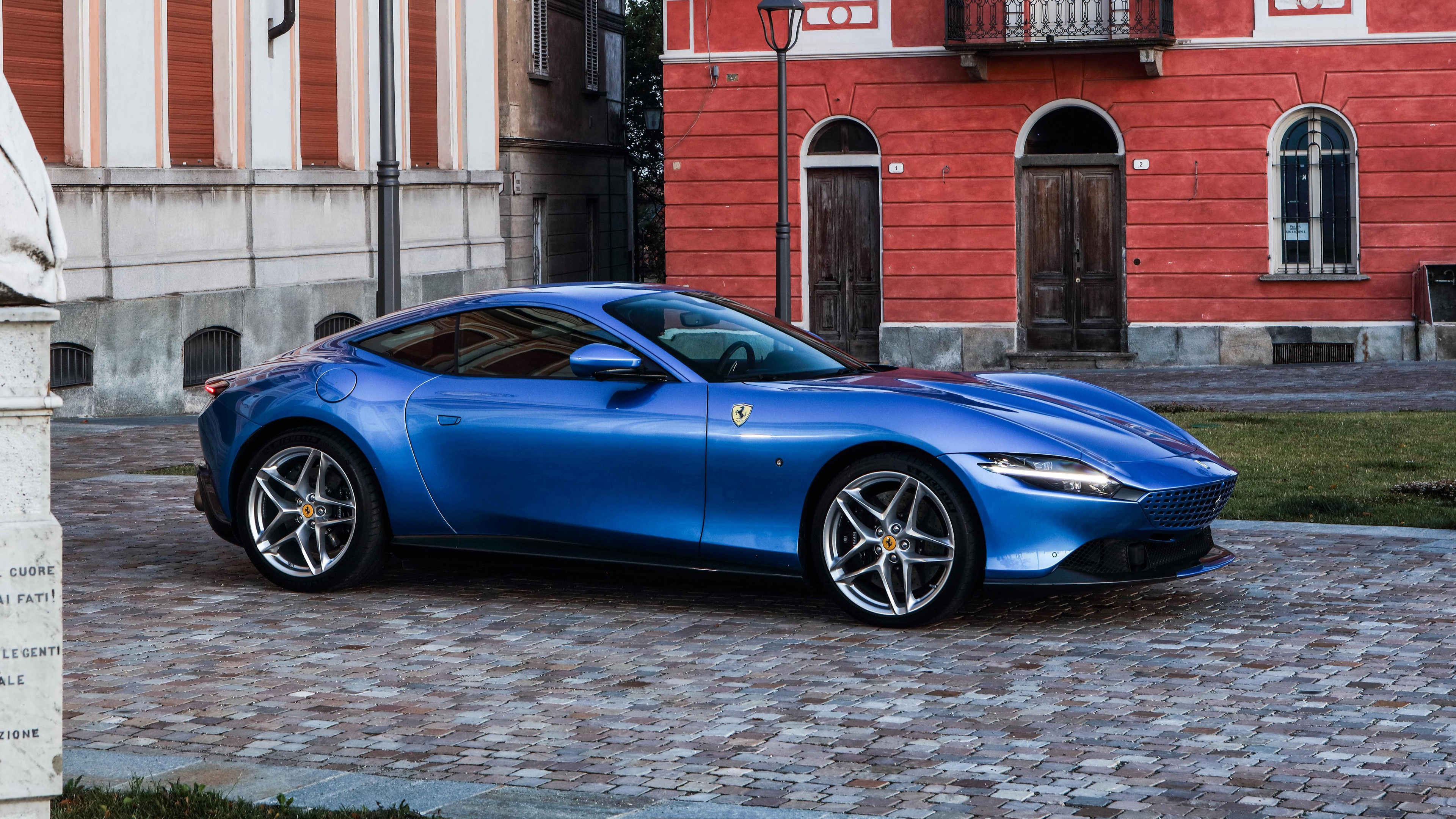 Ferrari Roma, Blue ferrari roma 2021, 12 4k, Autos HD, 3840x2160 4K Desktop
