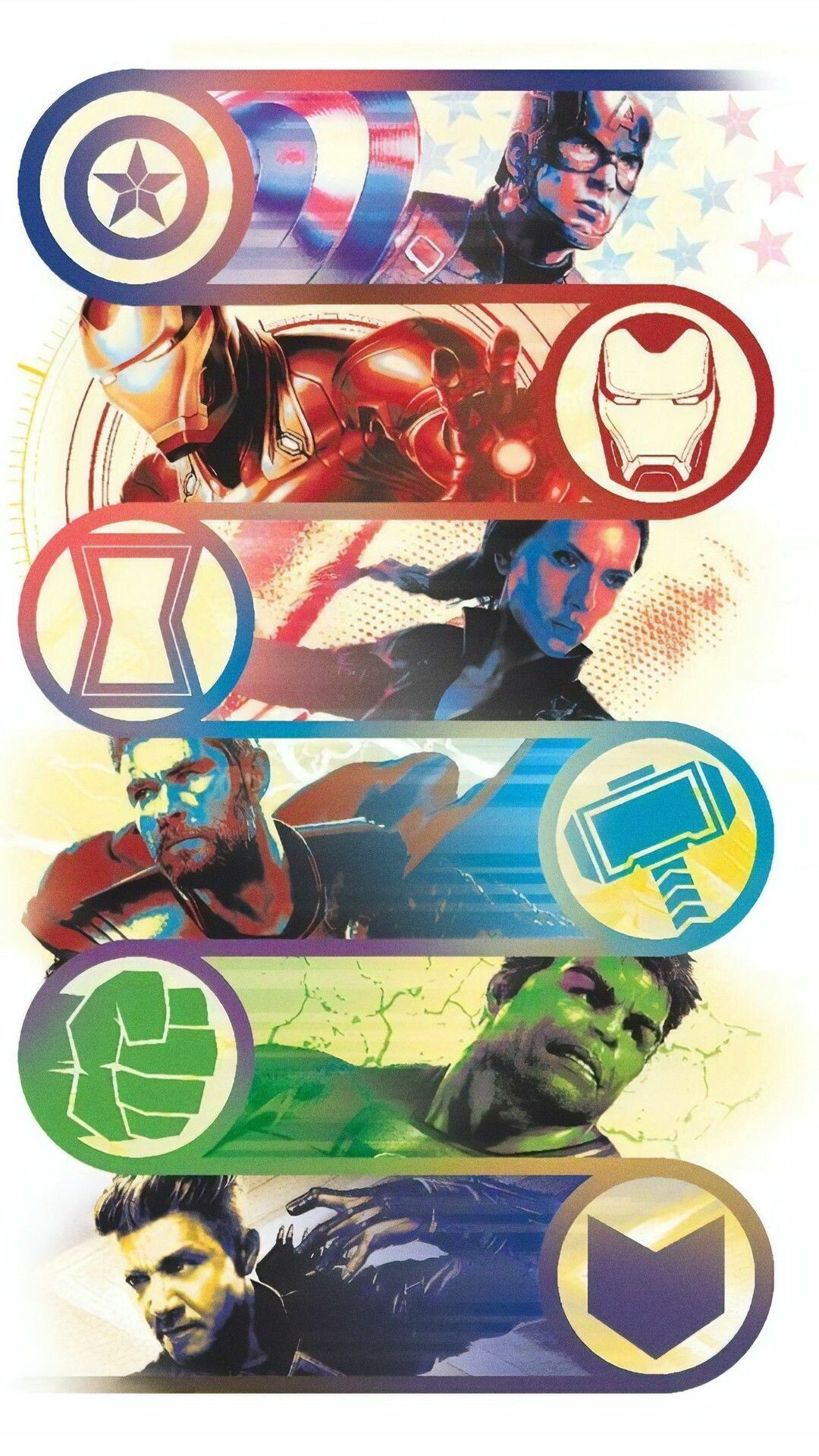 Avengers: Endgame, Marvel superheroes, Poster. 1080x1920 Full HD Background.