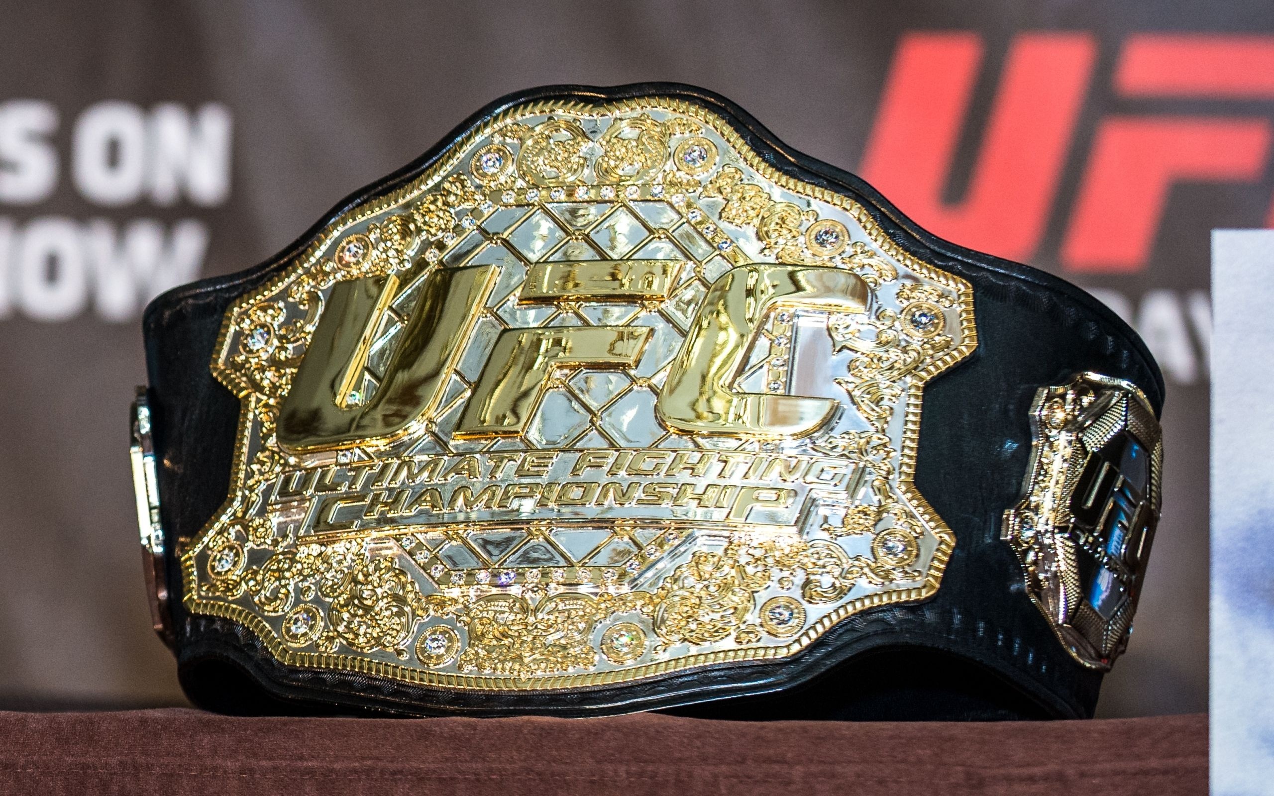 Mixed Martial Arts: UFC Belt, A large, extravagantly designed championship belt. 2560x1600 HD Background.