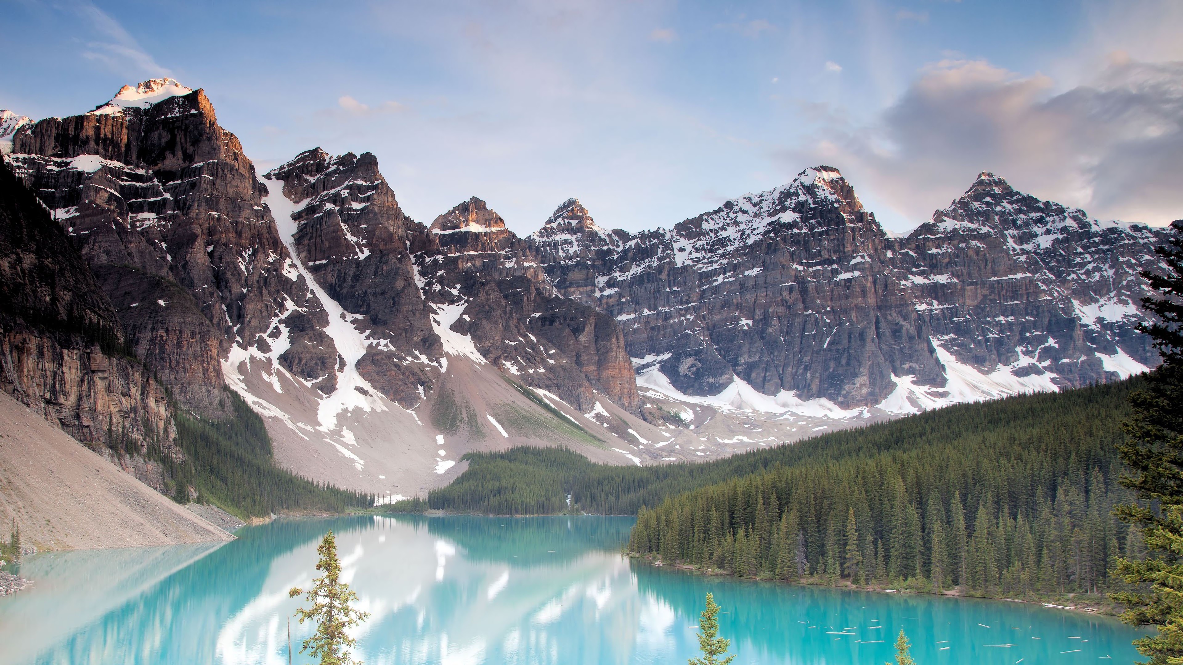 Moraine Lake, National Park, Canadian scenery, Mountain landscape, 3840x2160 4K Desktop