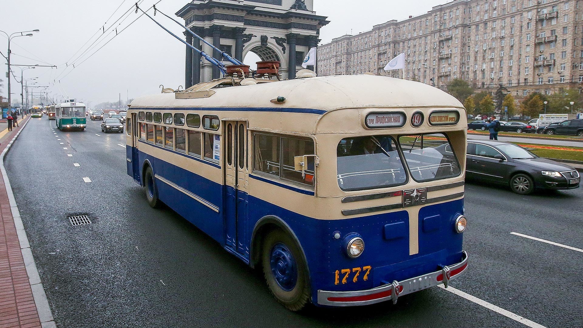Trolleybus, Moscow schickt seine, Ende einer ra, Ra moskau schickt, 1920x1080 Full HD Desktop