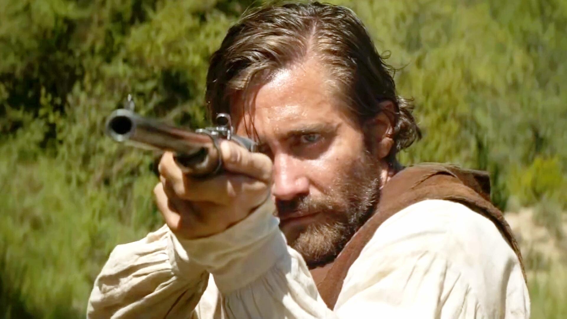 The Sisters Brothers: Jake Gyllenhaal as John Morris, A 2018 Western film written by Thomas Bidegain. 1920x1080 Full HD Background.