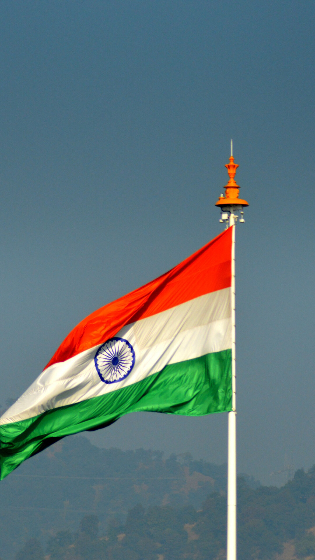 India: A country in South Asia, Indian flag. 1080x1920 Full HD Background.