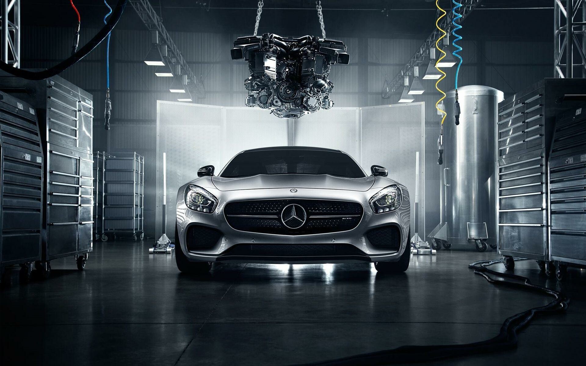 Mercedes-Benz: AMG GT, A grand tourer produced in coupé and roadster bodystyles. 1920x1200 HD Wallpaper.
