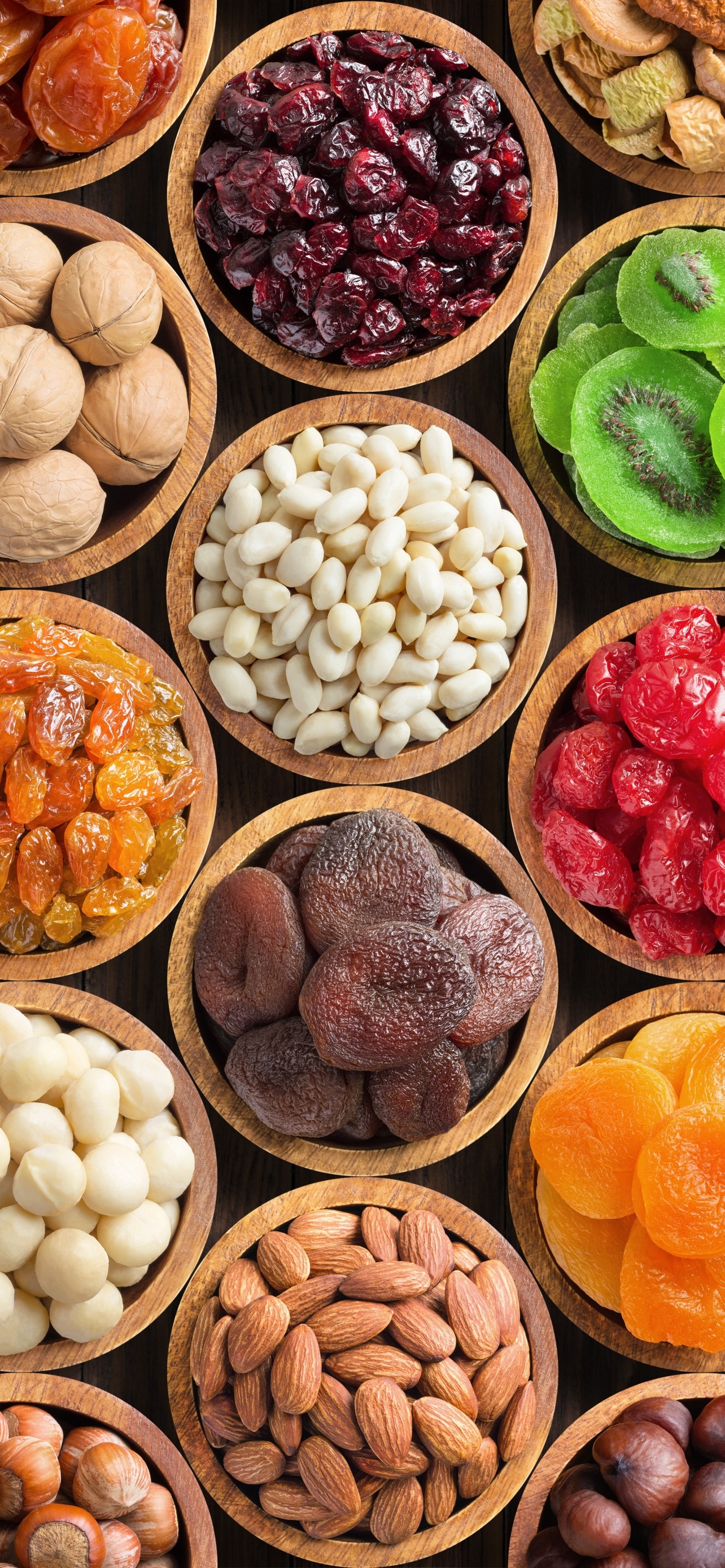 Dried Fruits: Food Nut - Mobile Abyss. 1290x2780 HD Background.