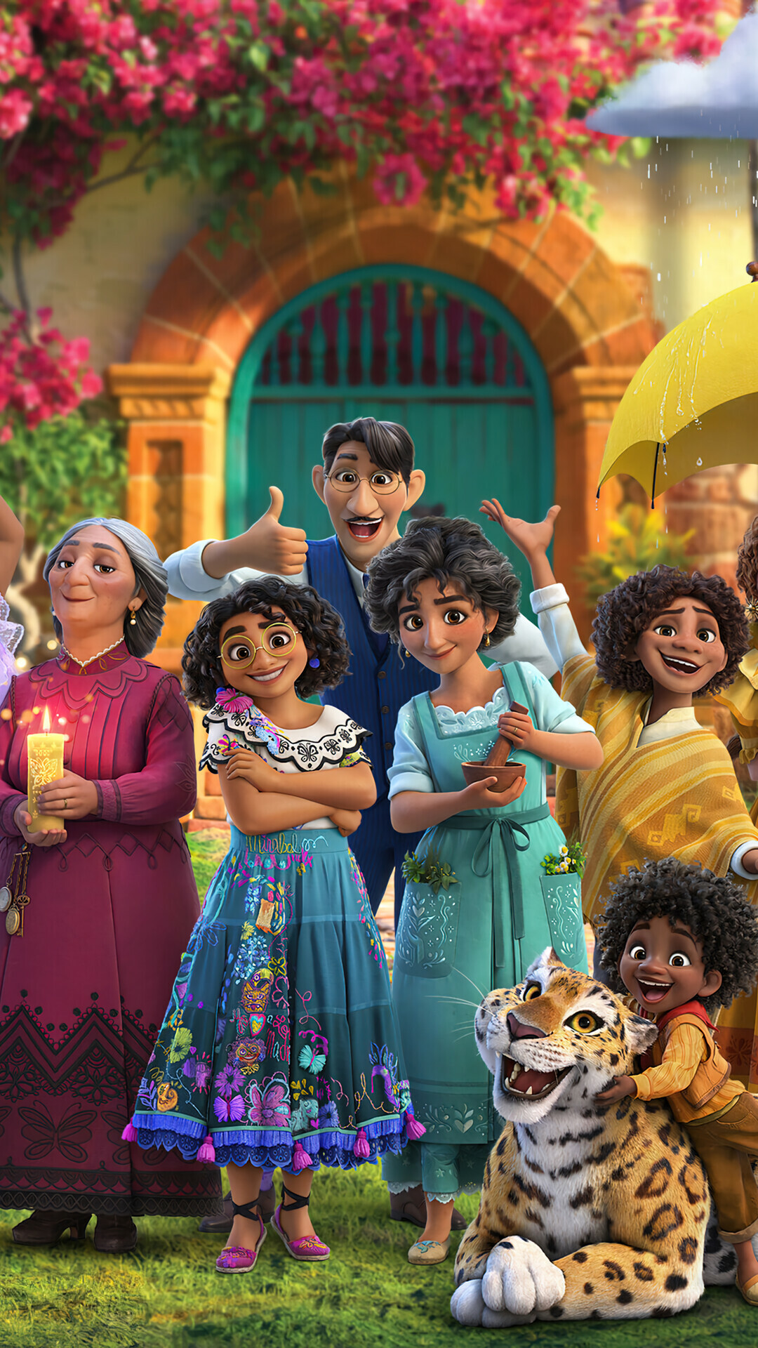 Encanto: Disney movie, Characters, Camilo, Antonio, Julieta and Agustin. 1080x1920 Full HD Background.