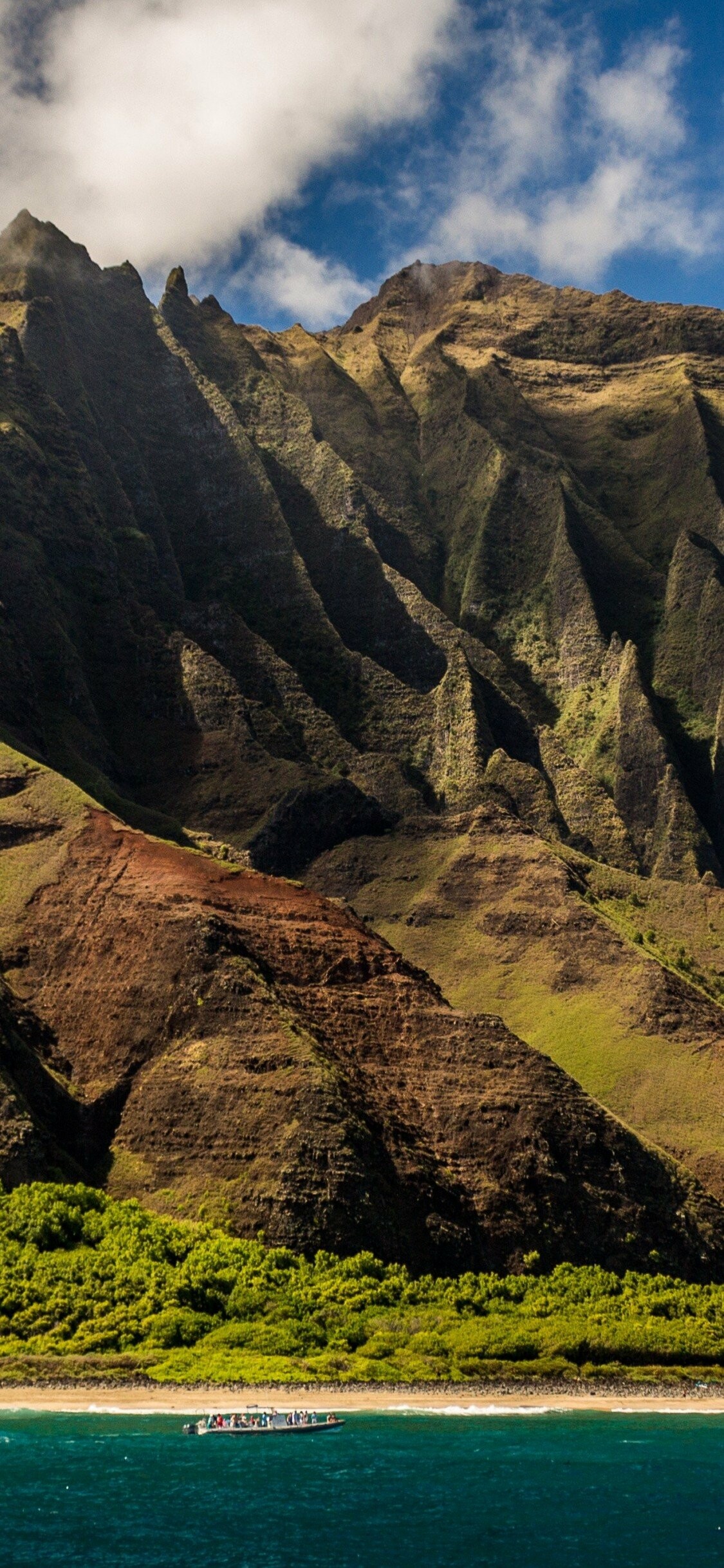 Kauai, Hawaii mountains, HD backgrounds, Majestic landscapes, 1130x2440 HD Phone