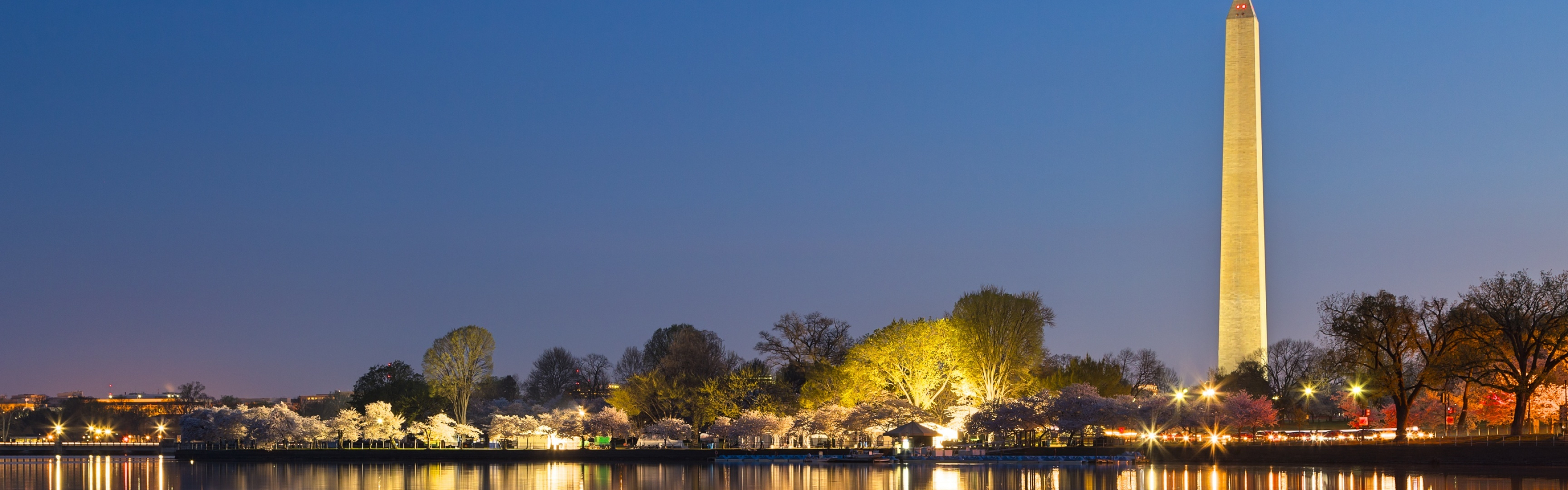 Washington, D.C.: One of the most visited cities in the U.S.. 3840x1200 Dual Screen Wallpaper.