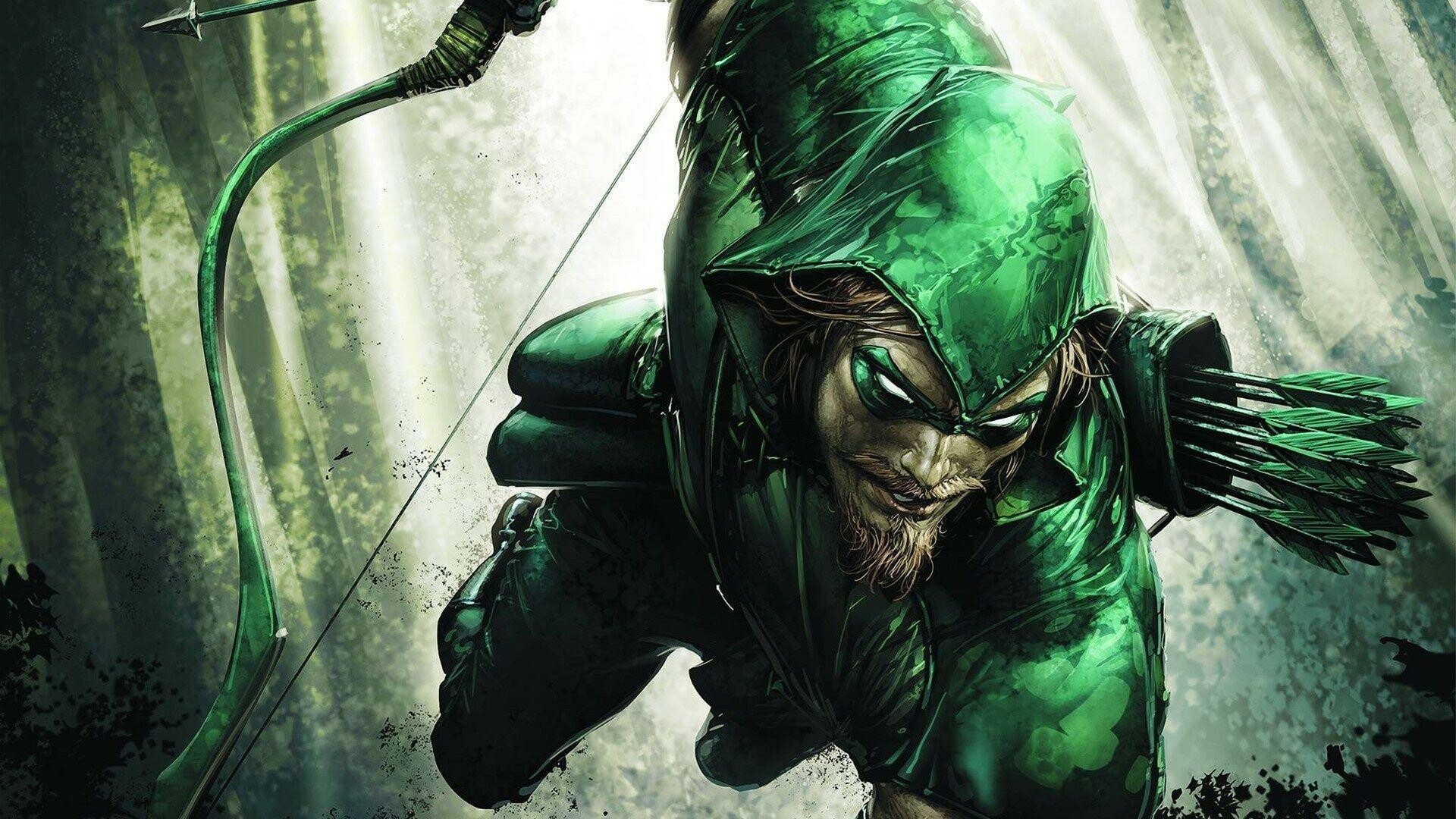 Green Arrow: American comic strip superhero created for DC Comics by writer Mort Weisinger. 1920x1080 Full HD Wallpaper.