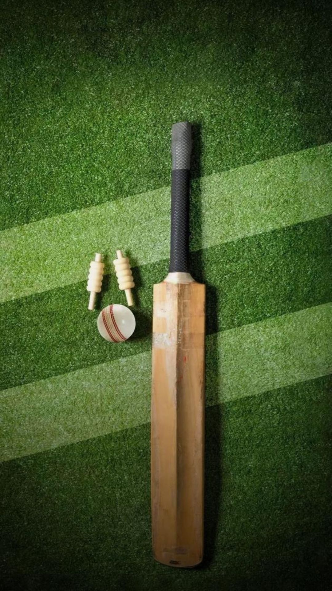 Cricket: A bat and a ball, Batters' equipment, Outdoor recreation and sport. 1080x1920 Full HD Wallpaper.