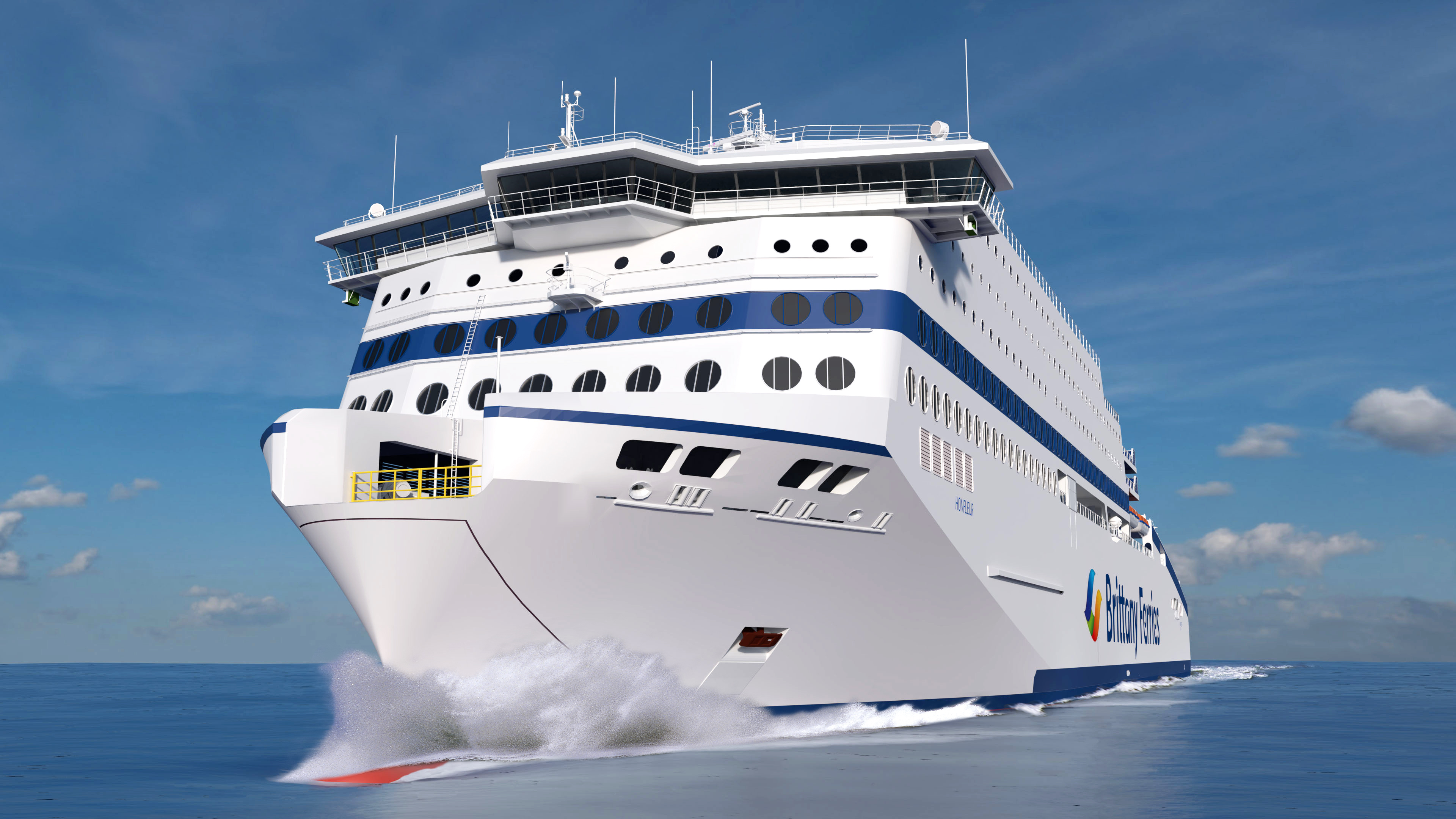 Ferry: Cruise across a body of water, Watercraft. 3840x2160 4K Background.