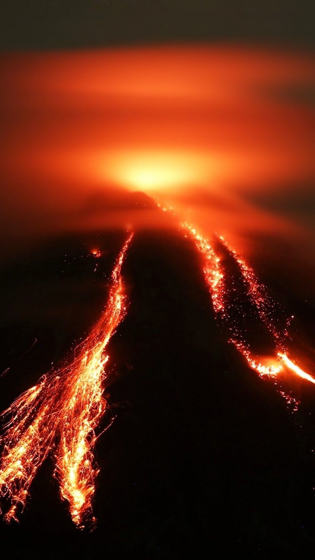 Volcanic eruption, Best background images, Raw power, Immersive landscapes, 1080x1920 Full HD Phone