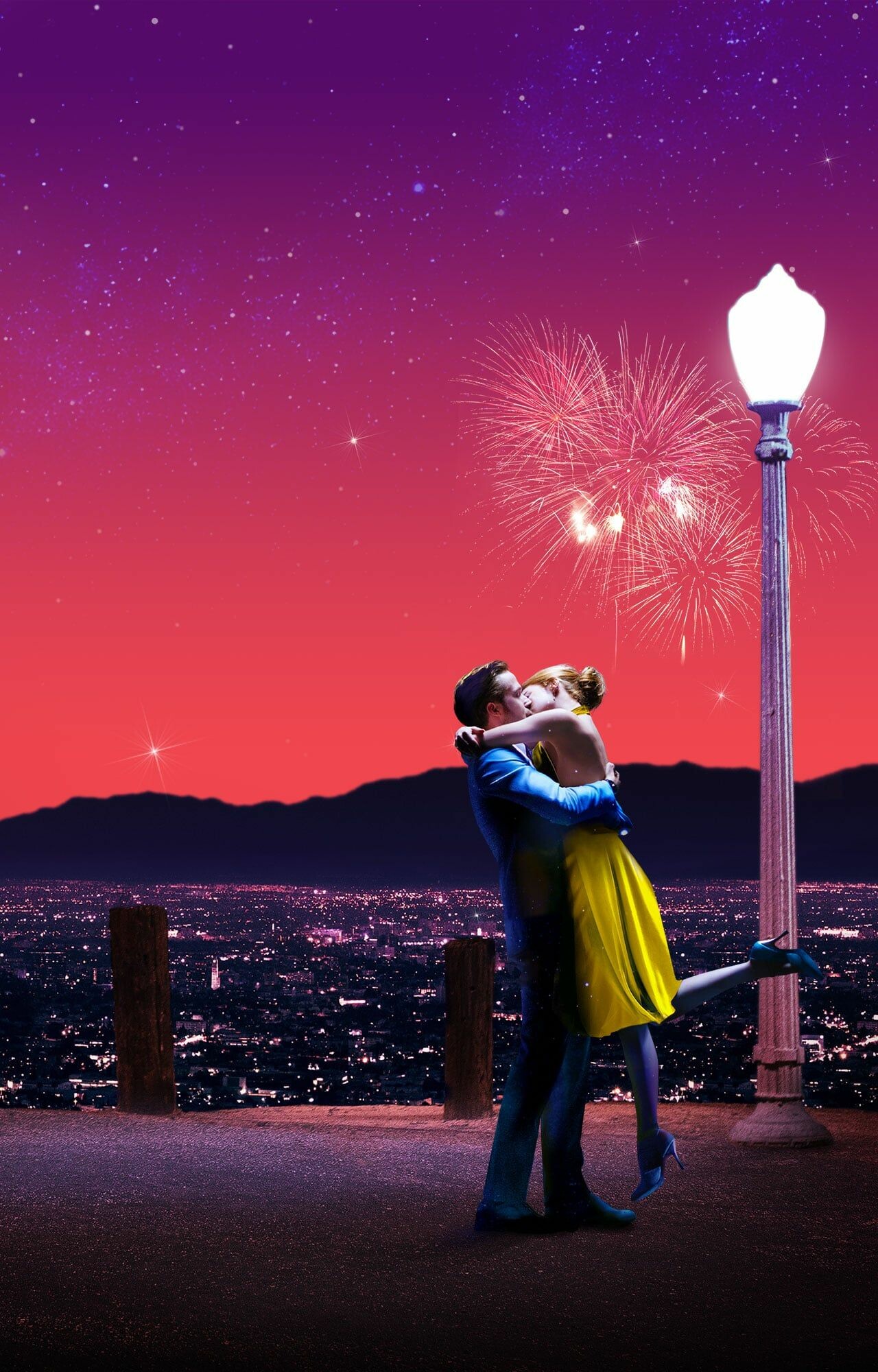 La La Land: While navigating their careers in Los Angeles, a pianist and an actress fall in love while attempting to reconcile their aspirations for the future, Comedy, Drama. 1280x2000 HD Background.