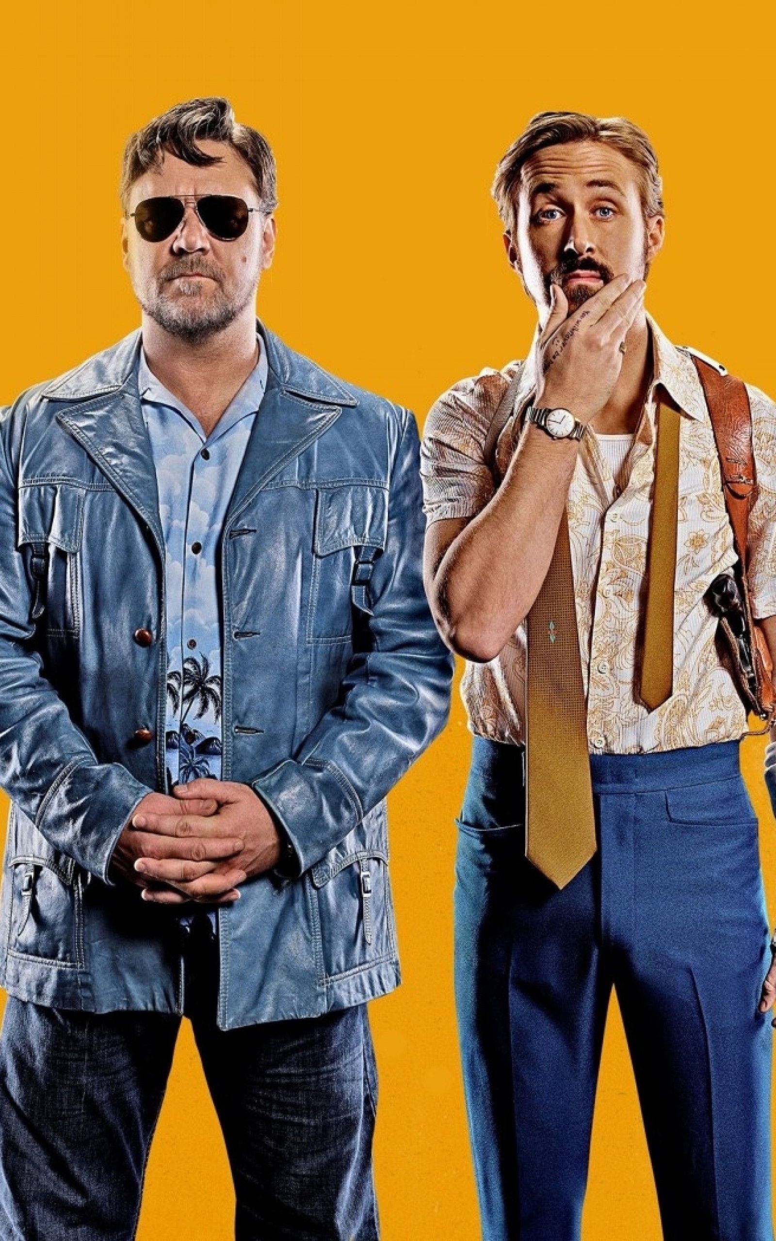 The Nice Guys, Hilarious detective comedy, Hyper-violent action, Ryan Gosling's charm, 1600x2560 HD Phone
