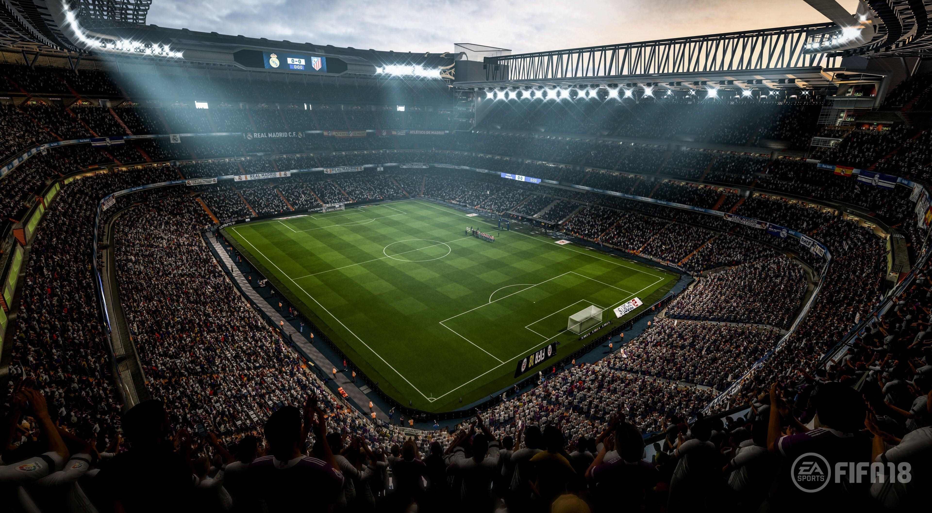 FIFA: The second installment in the series to use the Frostbite 3 game engine, Soccer video games, Real Madrid. 3840x2120 HD Background.