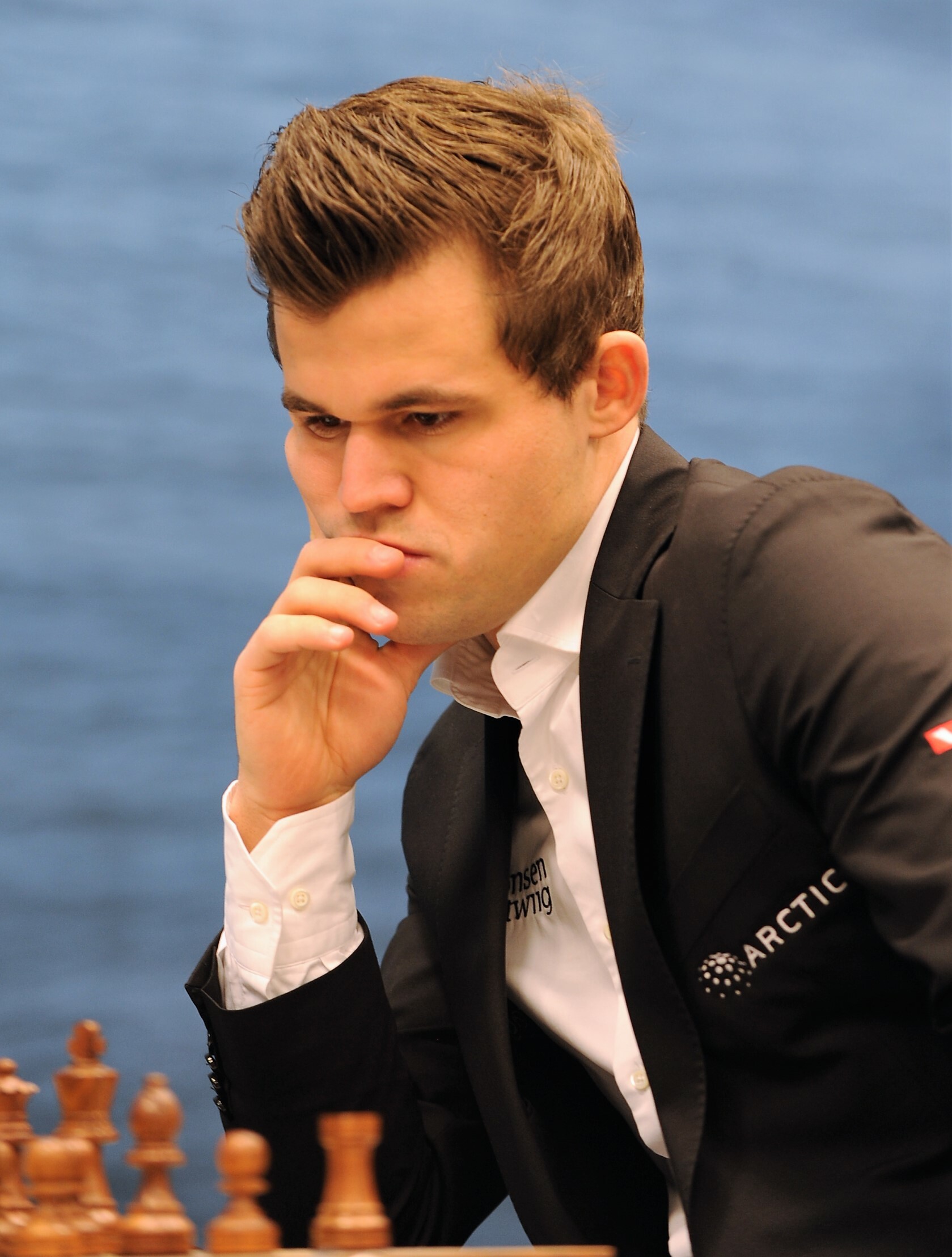 Magnus Carlsen: Lindores Abbey Chess Stars Tournament, His peak rating of 2882 is the highest in history. 1680x2220 HD Background.