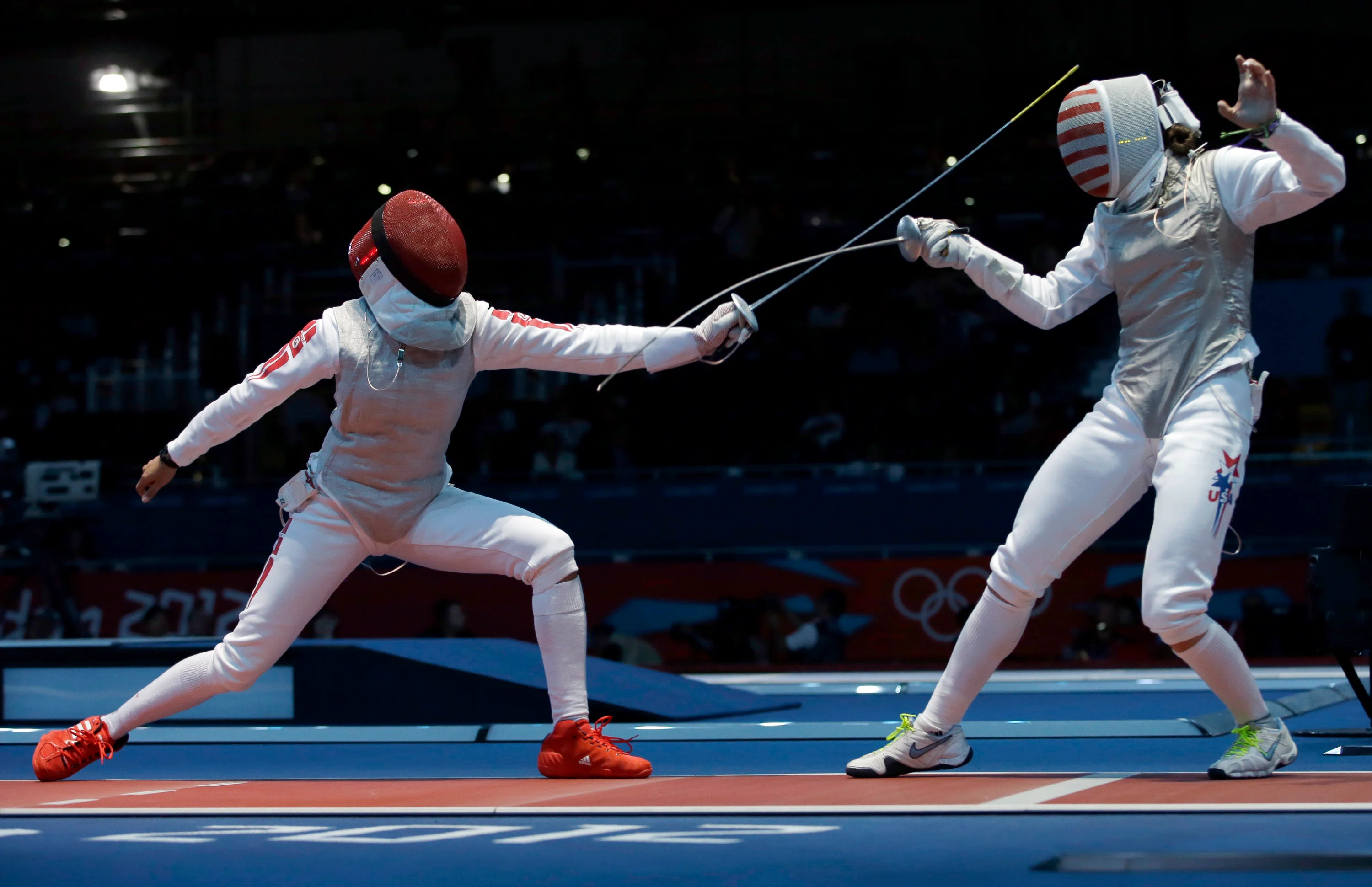 Sword Fighting: A foil fencing duel, The World Fencing Championship, Smallsword fighting. 3000x1940 HD Background.