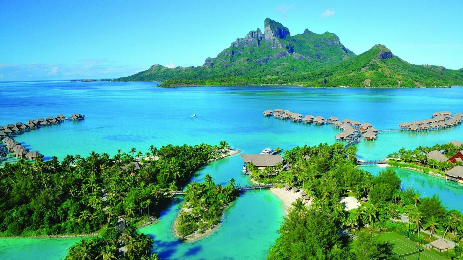 Tahiti: Polynesia, An overseas collectivity of France and its sole overseas country. 1920x1080 Full HD Wallpaper.