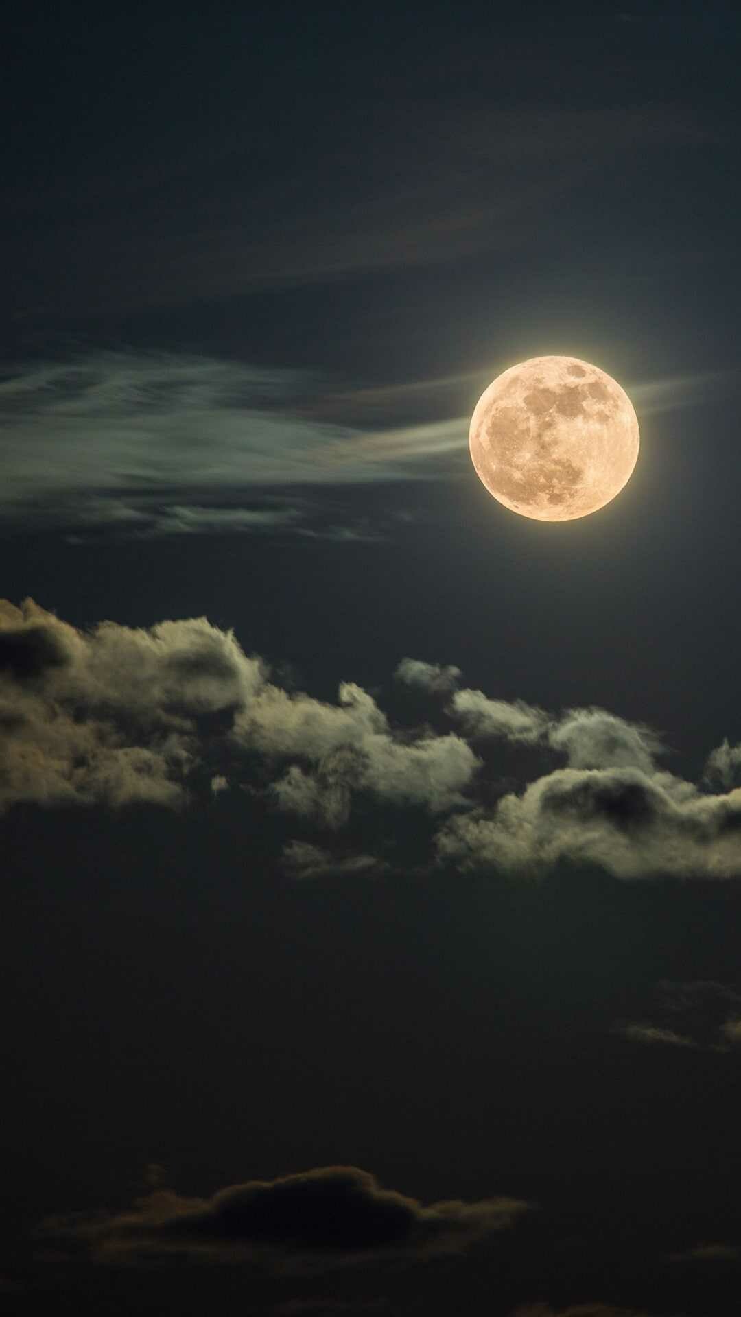Moonlight: Celestial bodies, Full Moon, The lunar phase. 1080x1920 Full HD Wallpaper.