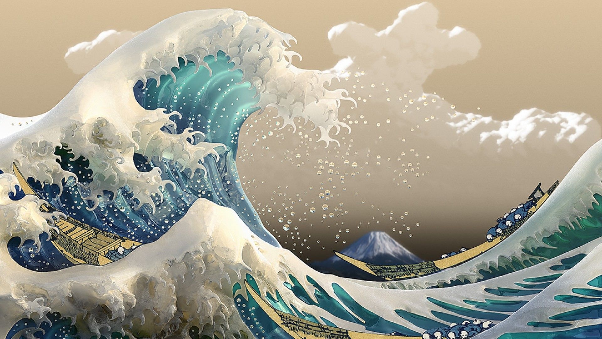 Great Wave off Kanagawa, Wallpapers, 1920x1080 Full HD Desktop